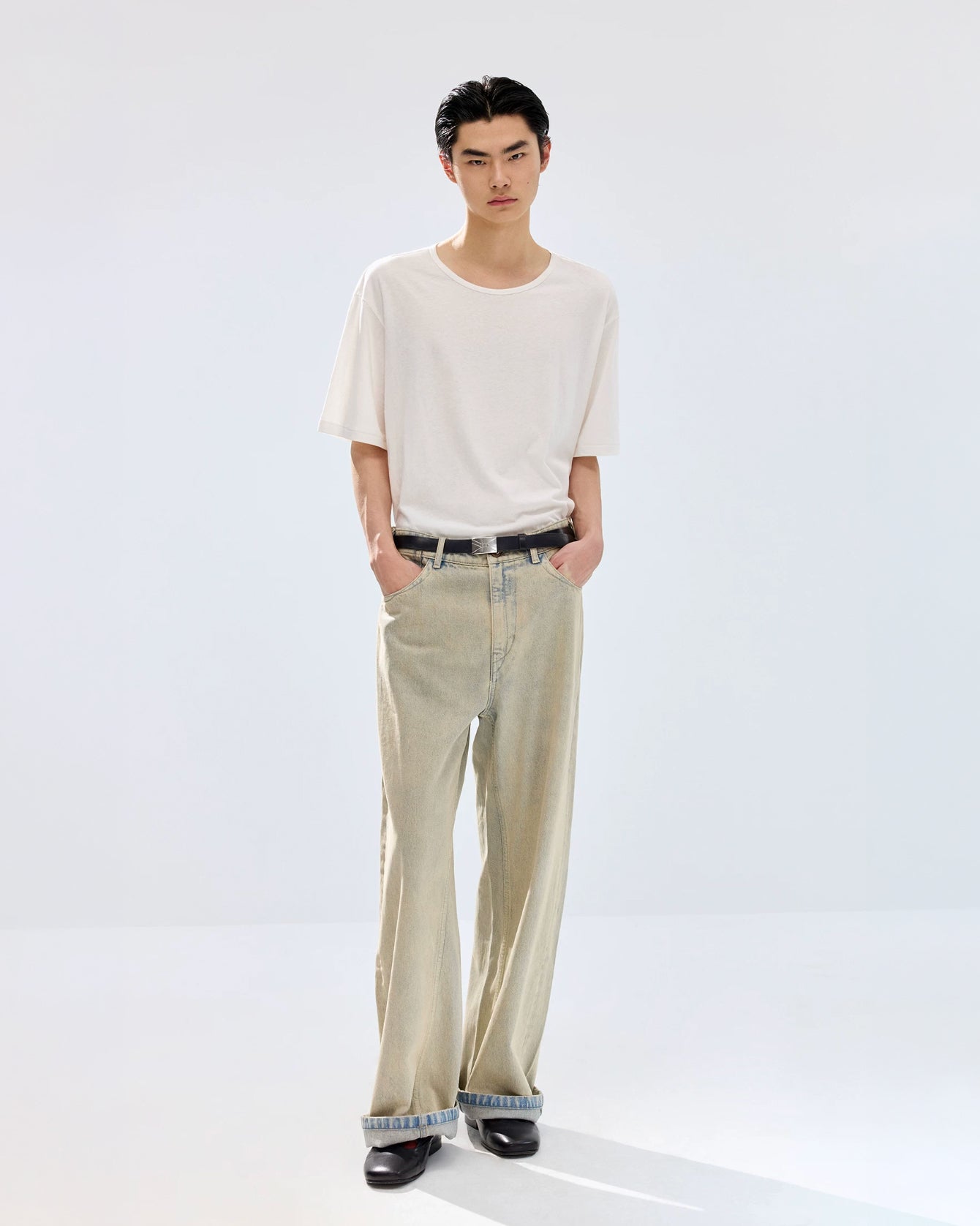 Khaki Washed Jeans koku0208