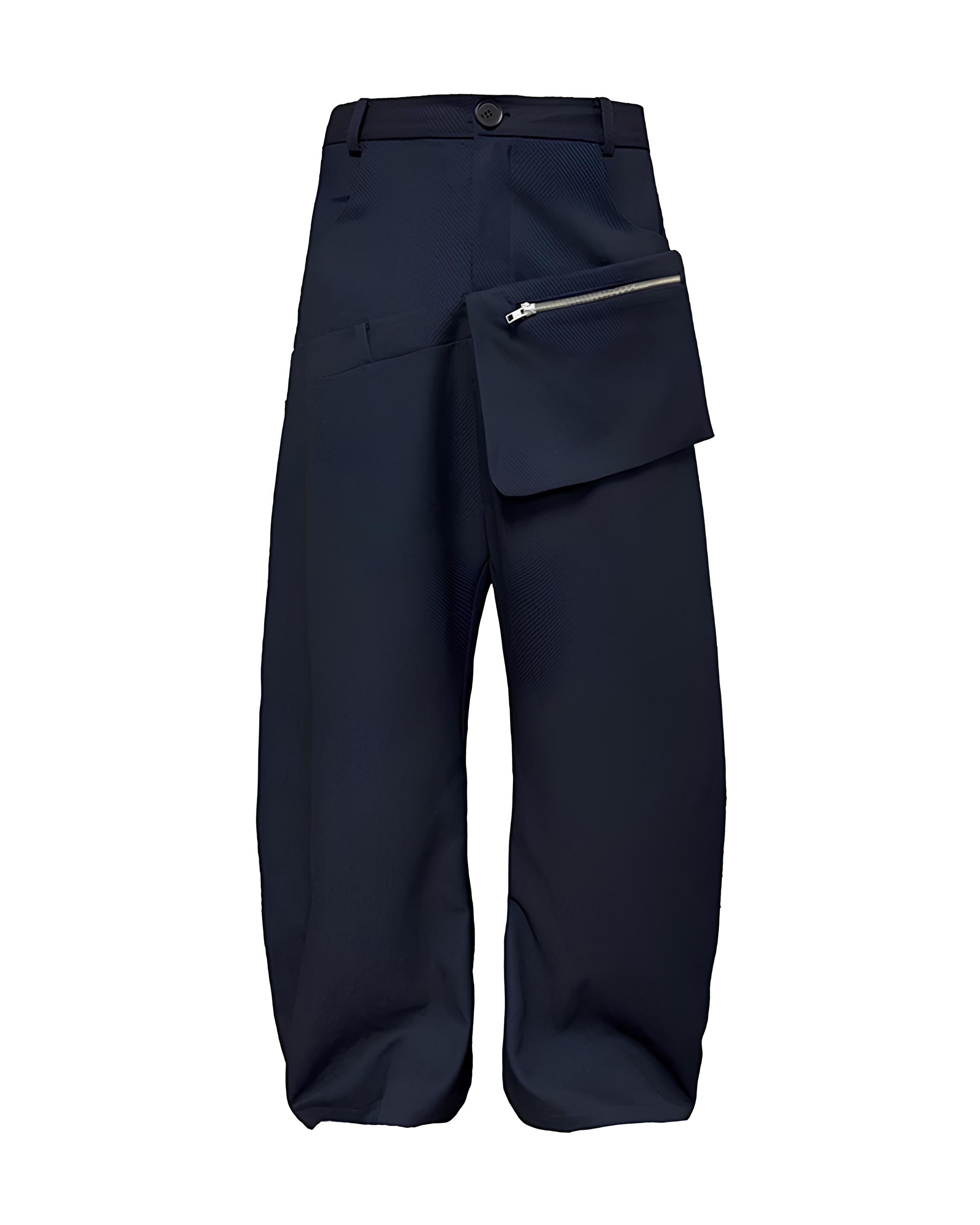 Double Waist Zip Cargo Pants koku0220