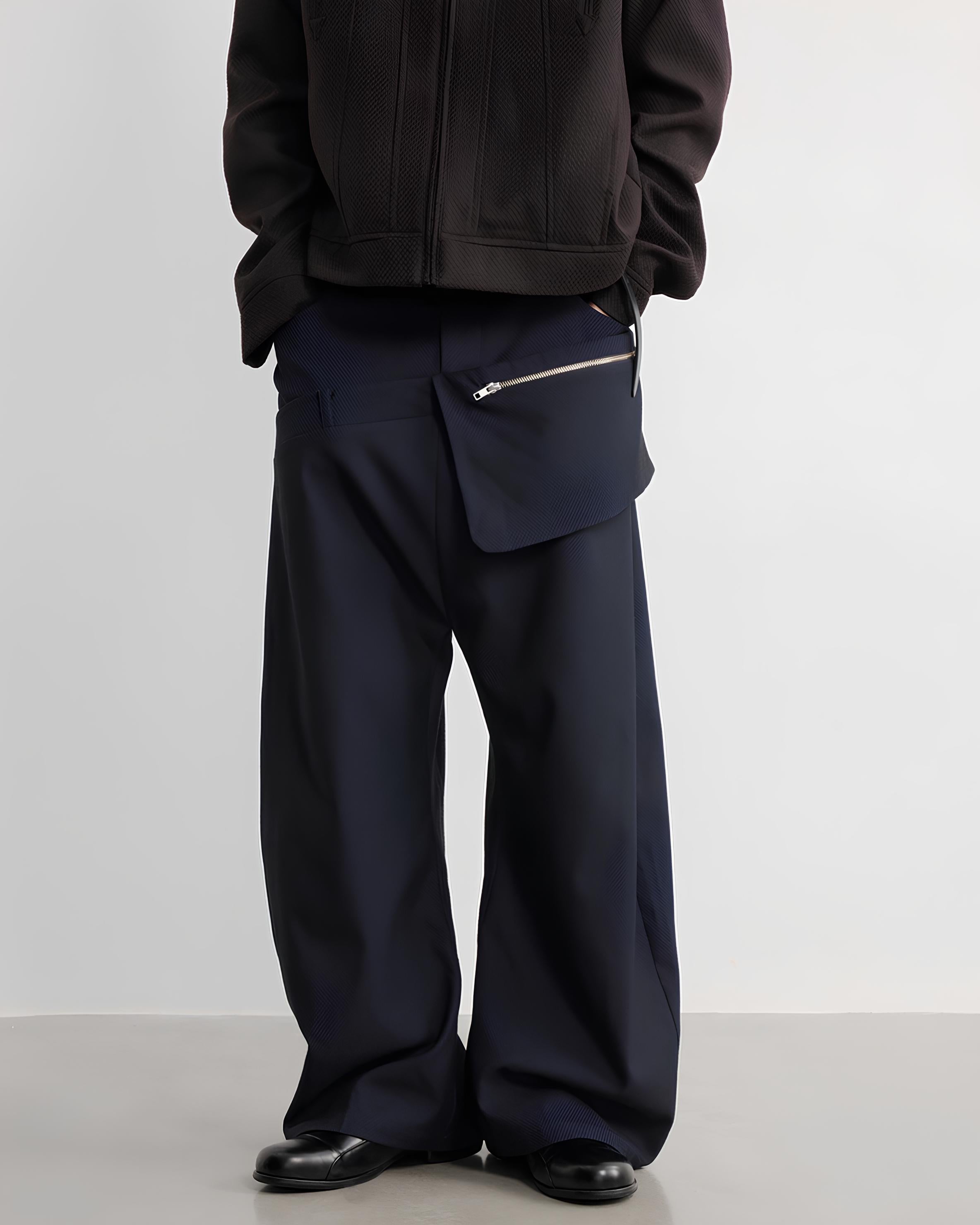 Double Waist Zip Cargo Pants koku0220