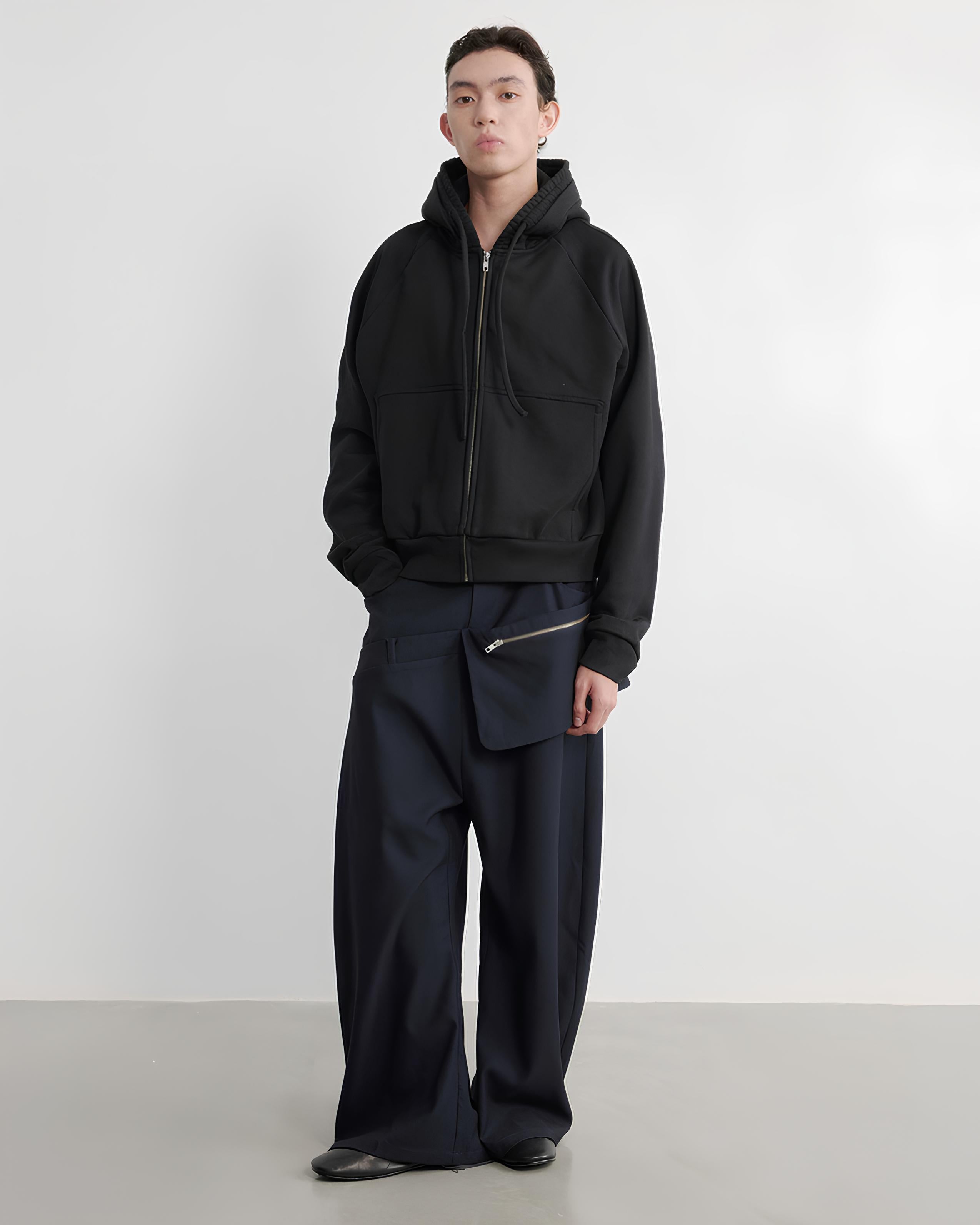 Double Waist Zip Cargo Pants koku0220