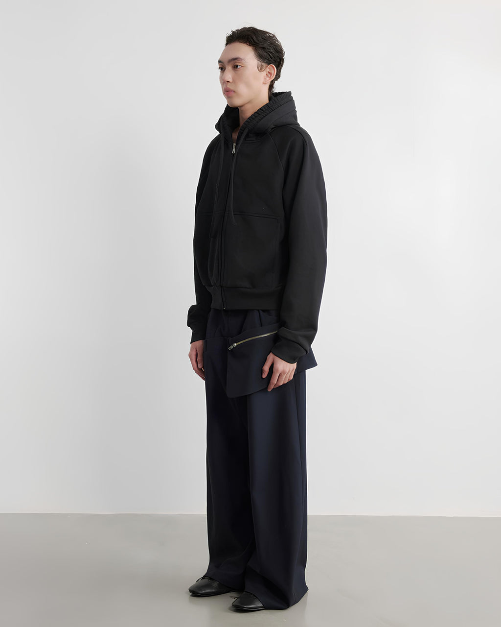 Double Waist Zip Cargo Pants koku0220