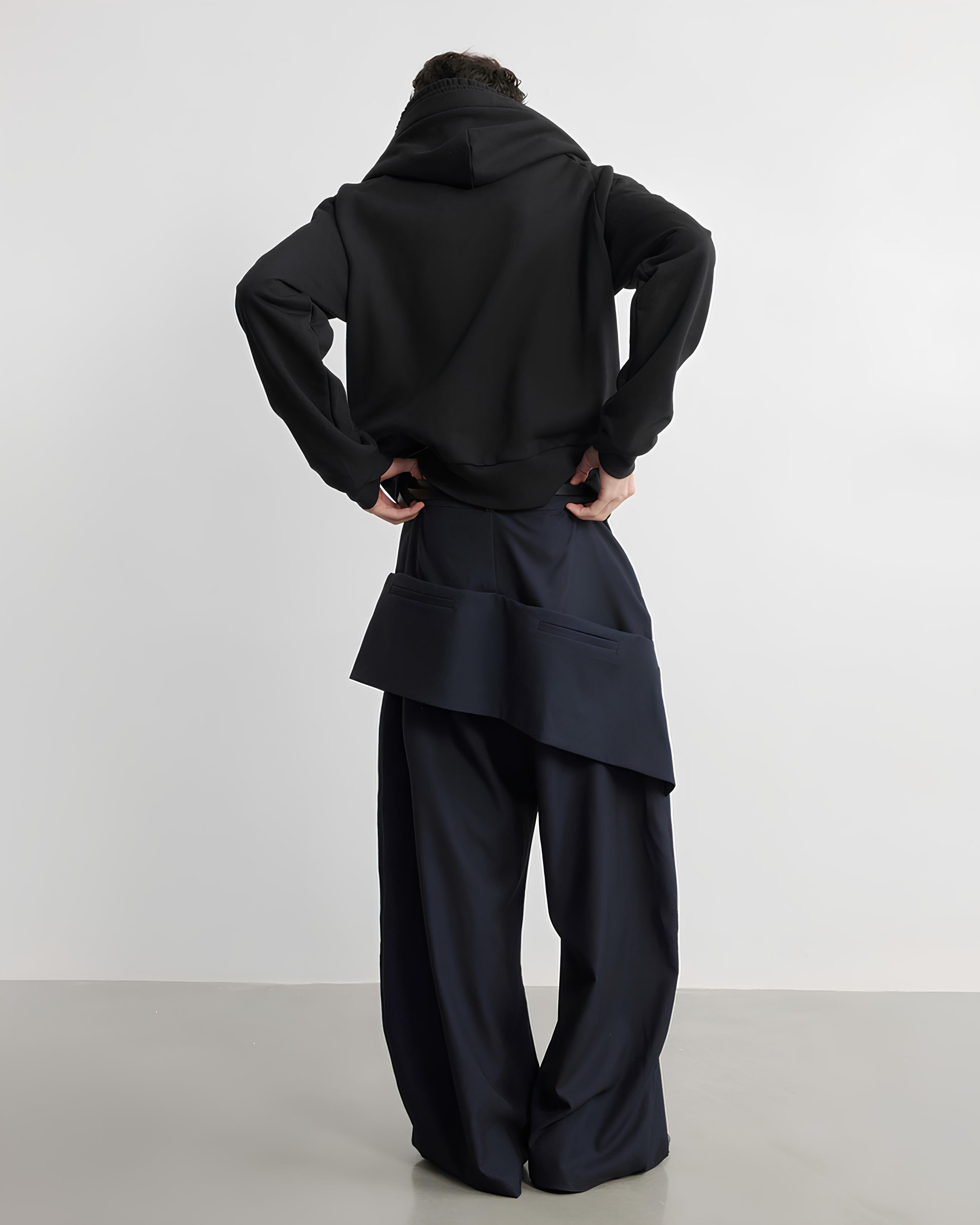 Double Waist Zip Cargo Pants koku0220