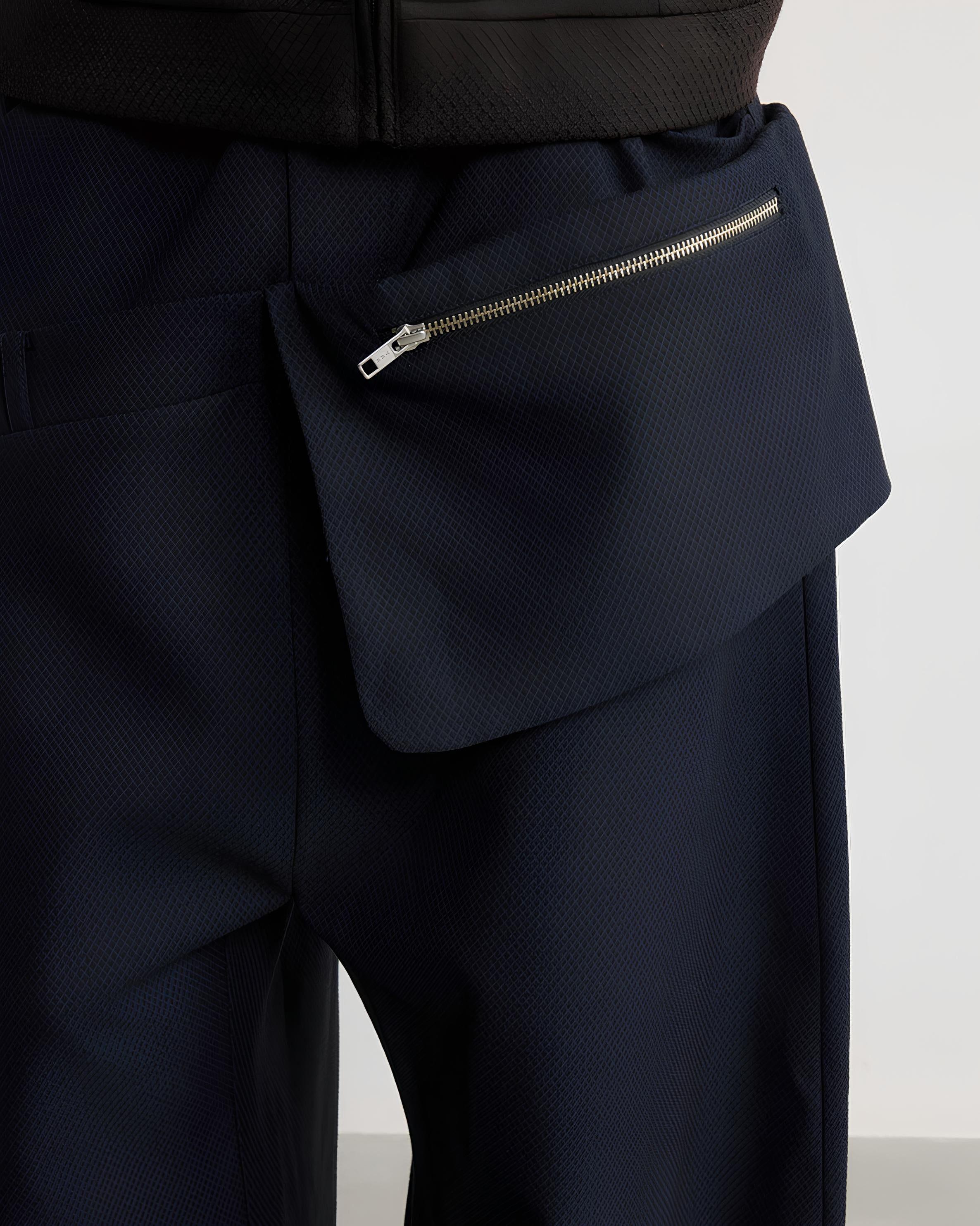 Double Waist Zip Cargo Pants koku0220