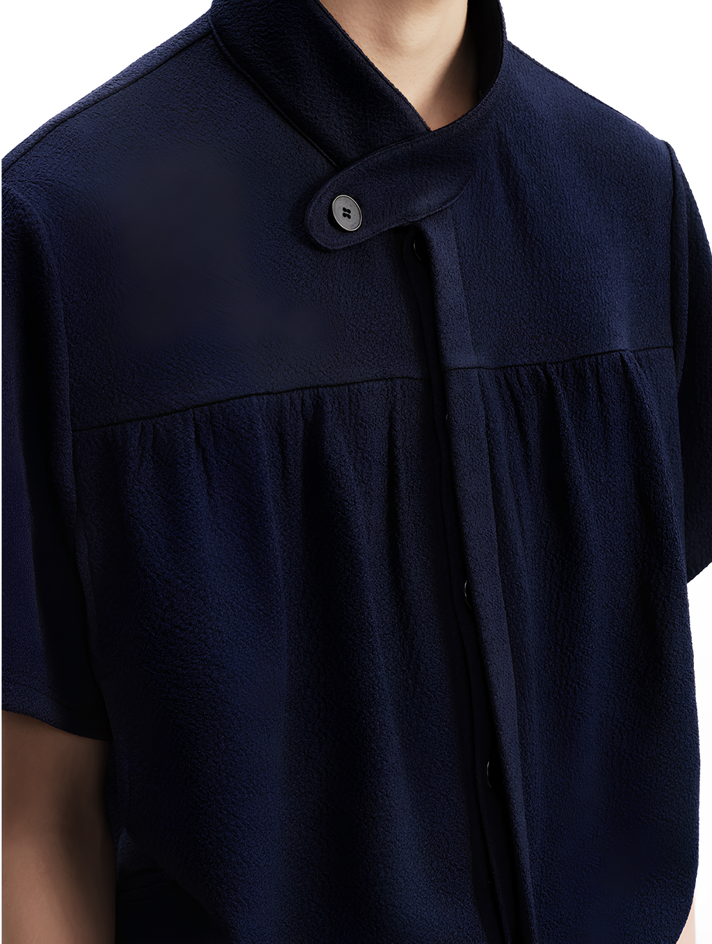 Stand Collar Jacquard Knit Polo koku0219