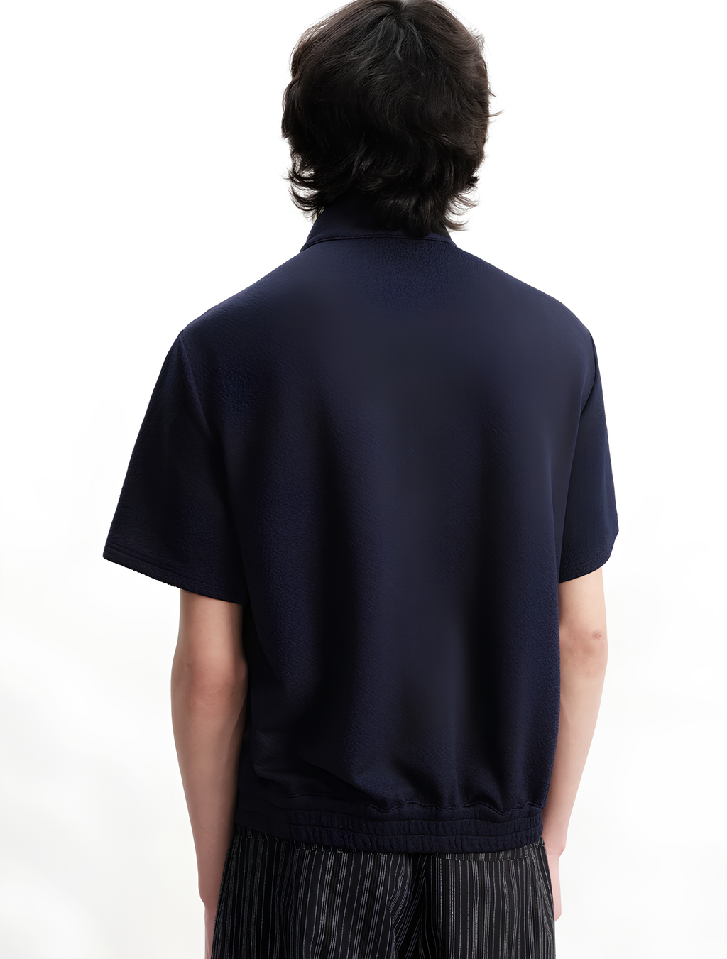 Stand Collar Jacquard Knit Polo koku0219