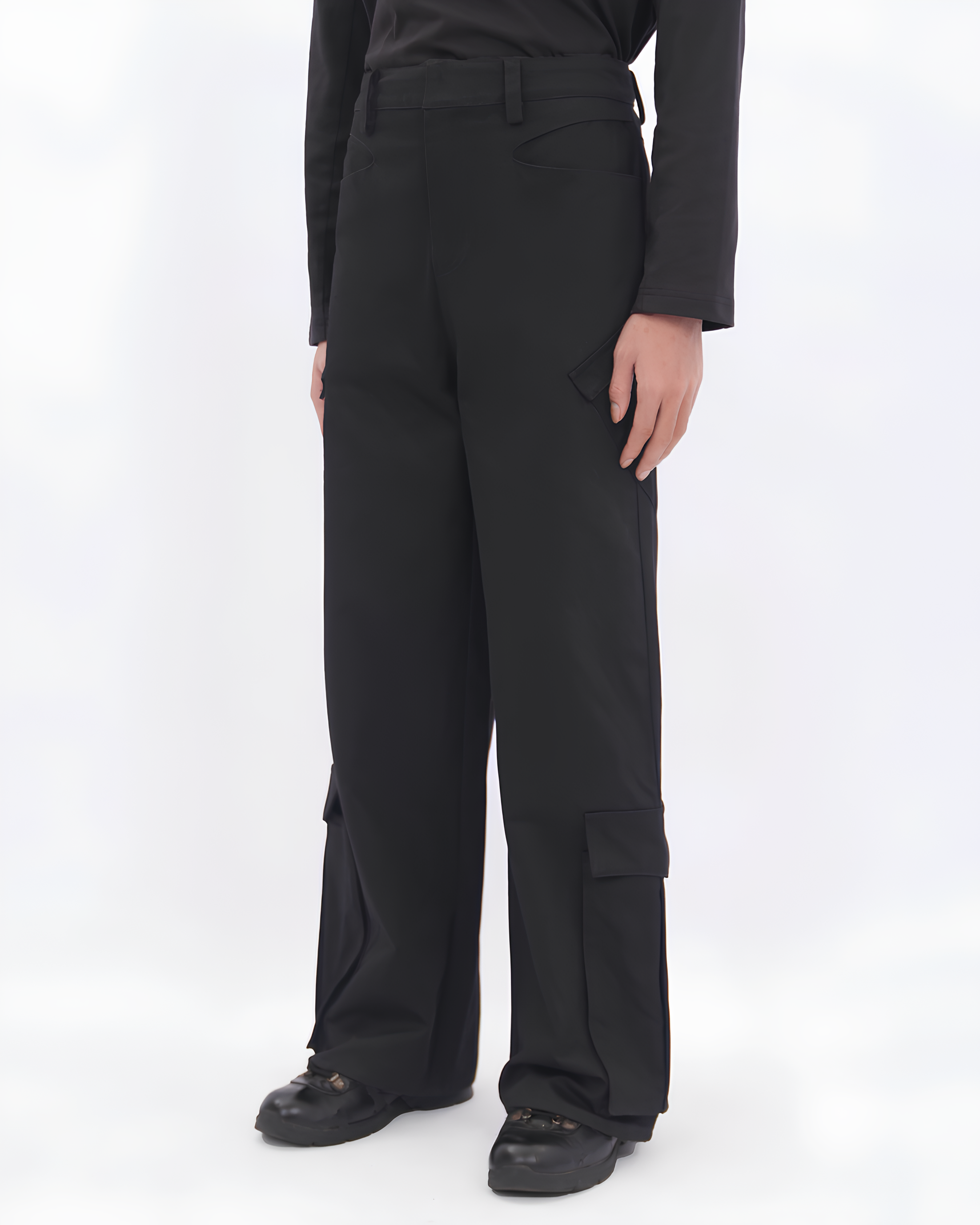 Structured Straight Cargo Pants koku0187