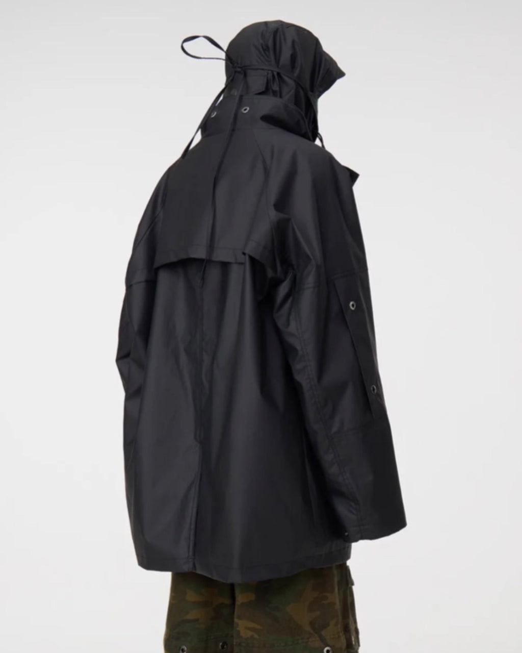 Black Warrior Coated Long Jacket koku0062