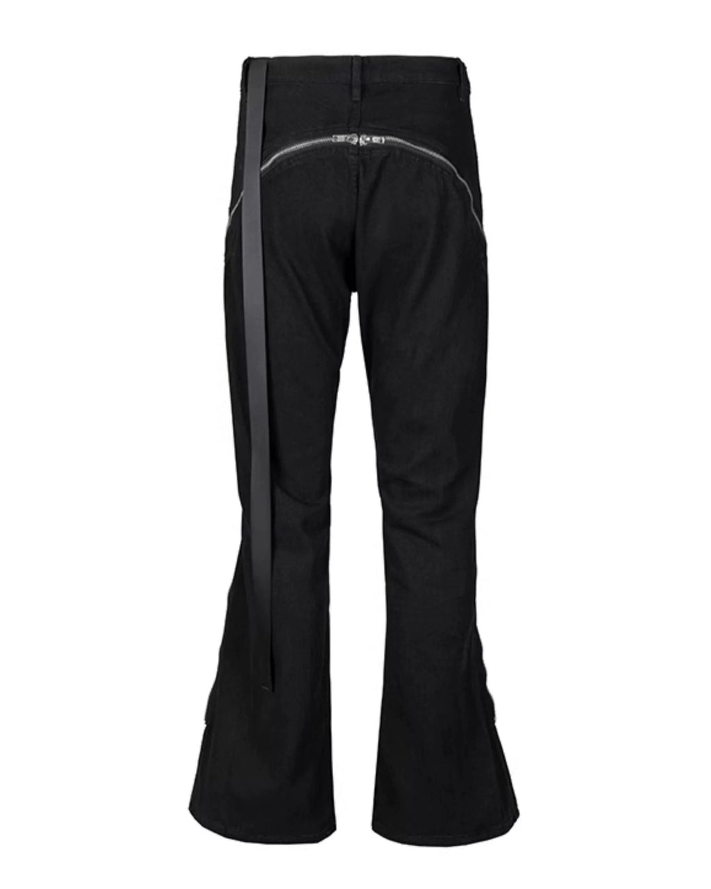 Twisted Spiral Zip Flare Denim Pants koku0063