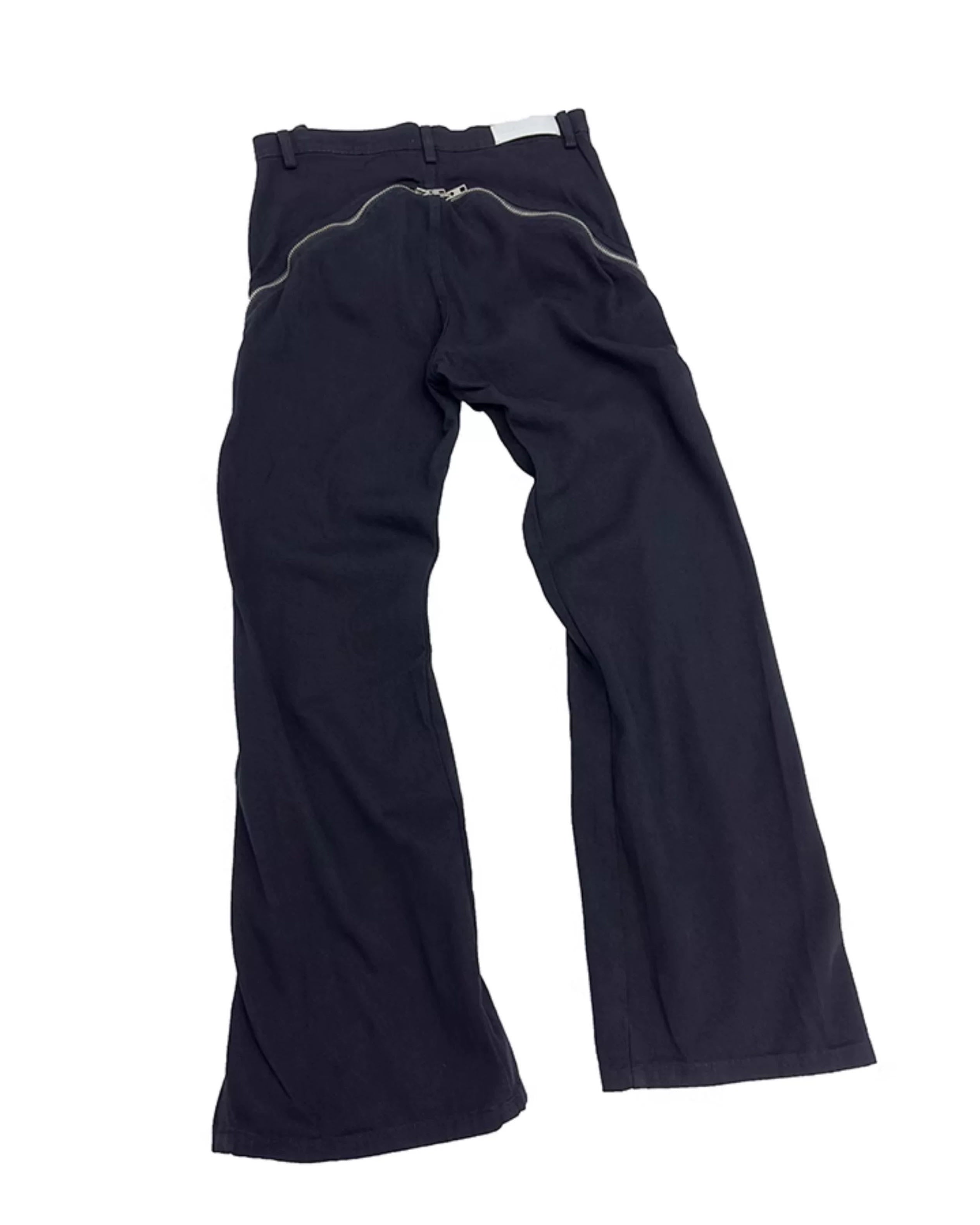 Twisted Spiral Zip Flare Denim Pants koku0063