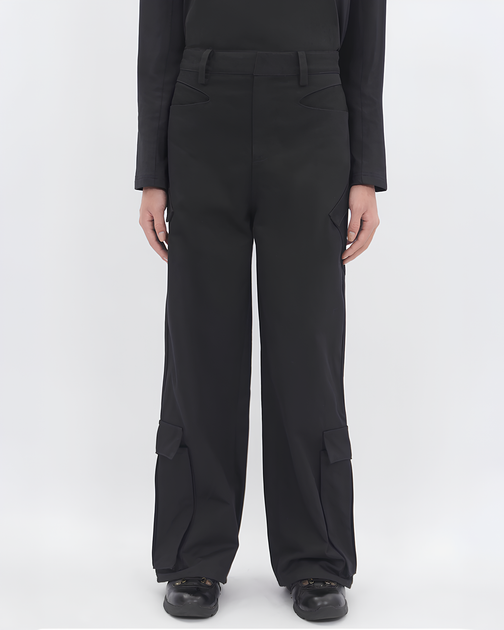 Structured Straight Cargo Pants koku0187