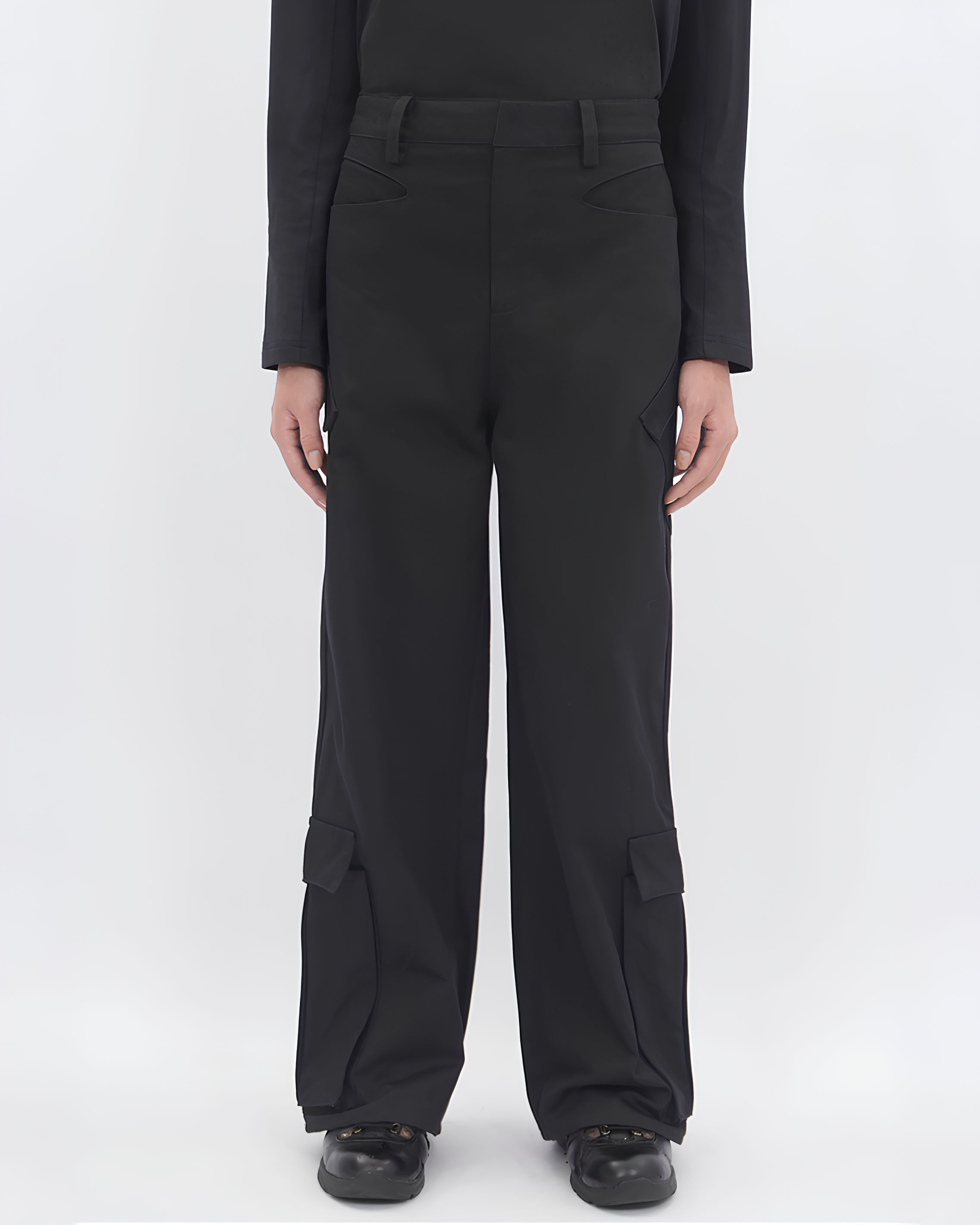 Structured Straight Cargo Pants koku0187