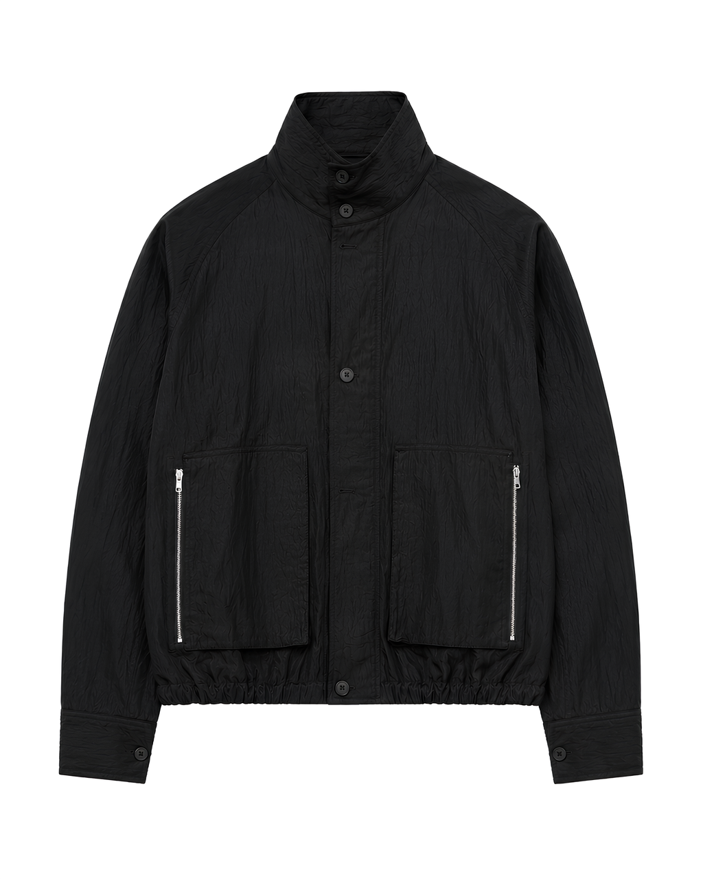 Stand Collar Zip Short Blouson koku0176