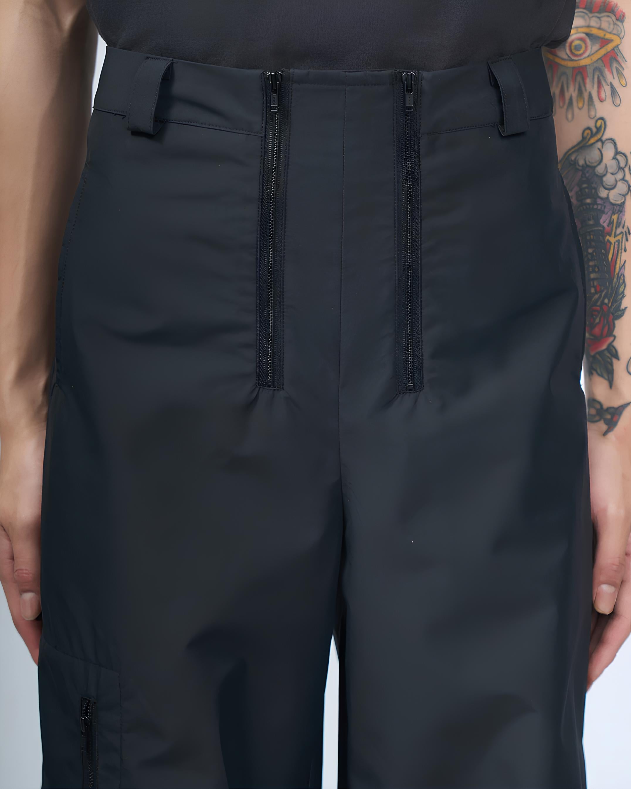 Double Zip Nylon Trousers koku0185