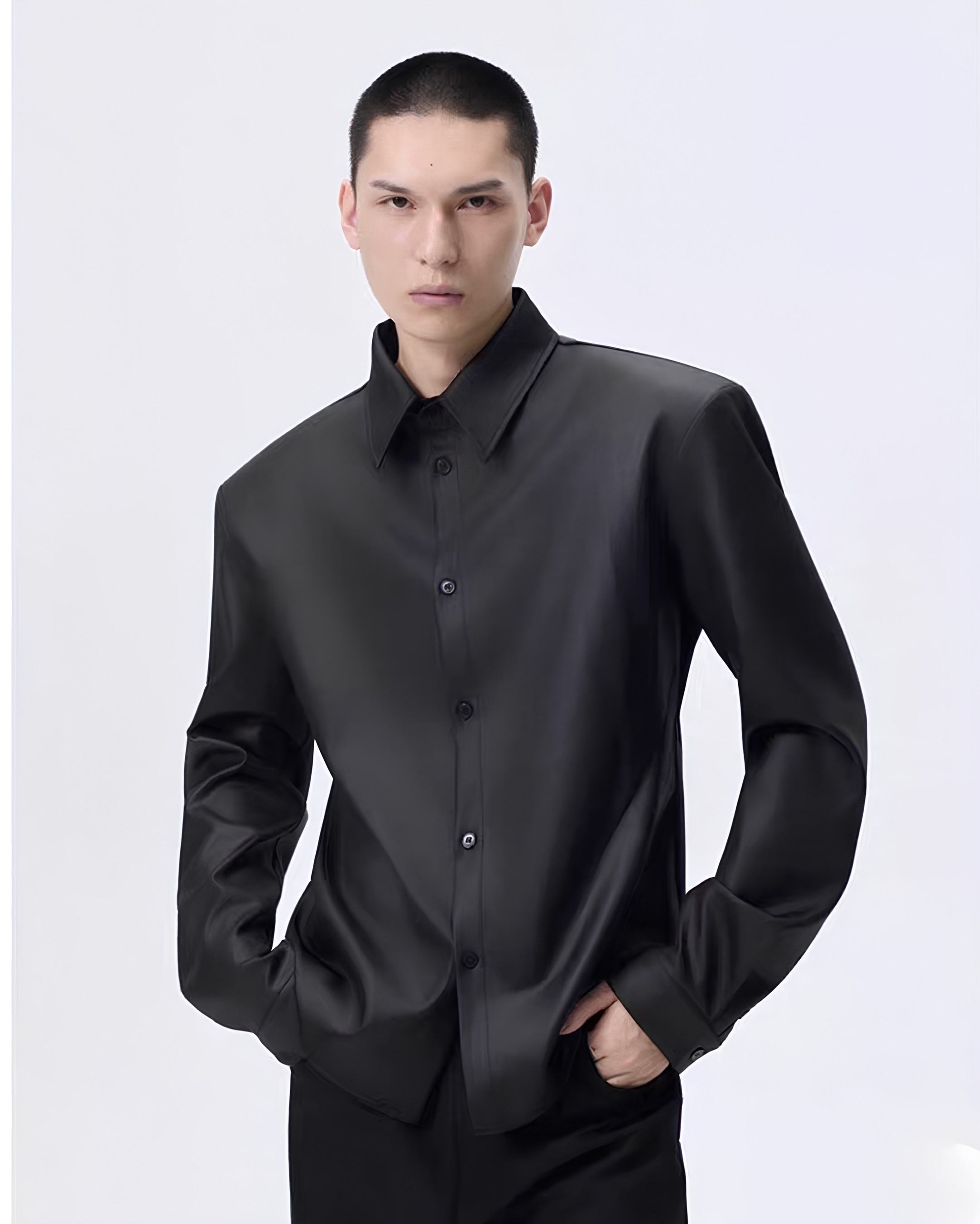 Sculpted Satin Overshirt koku0118