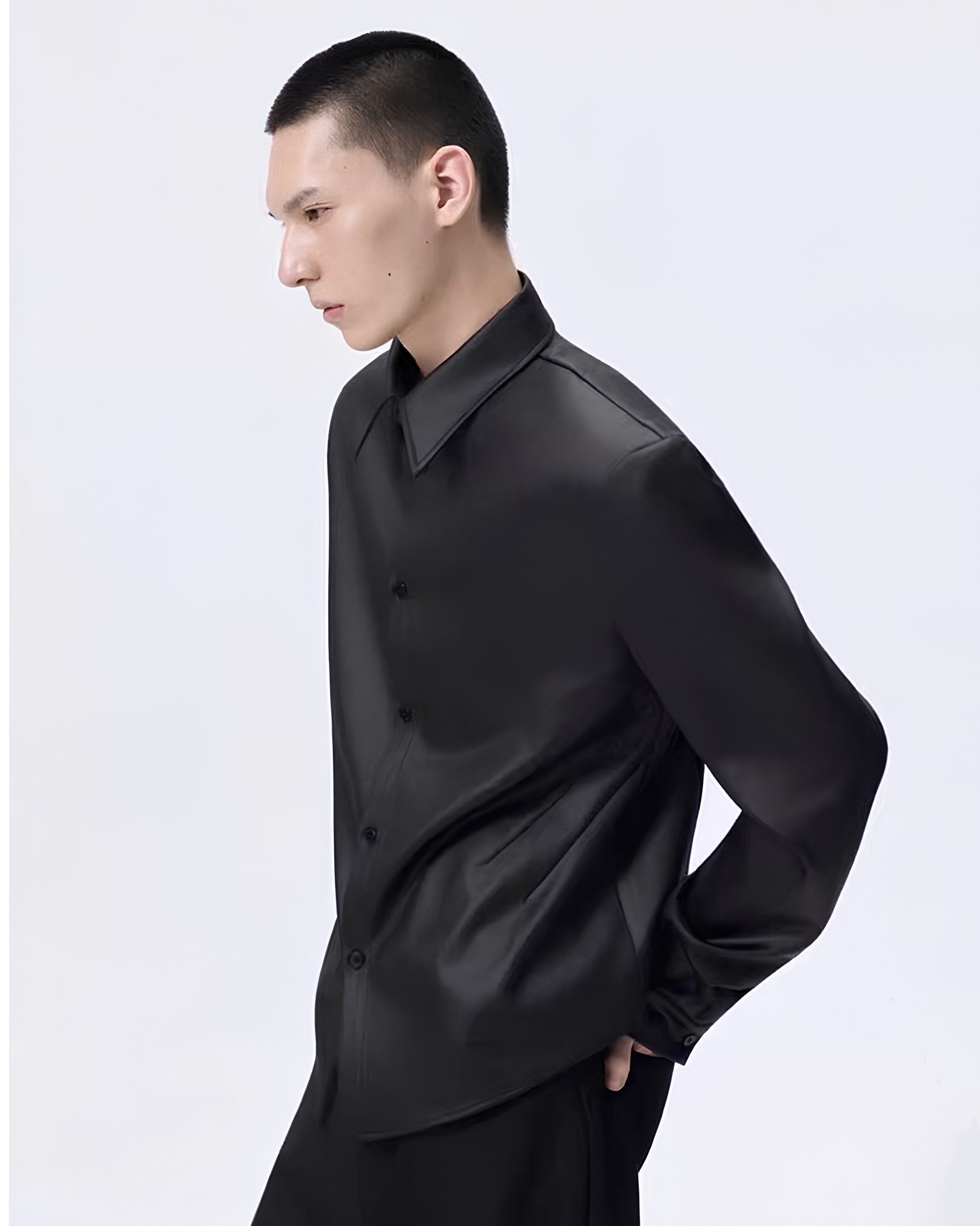 Sculpted Satin Overshirt koku0118