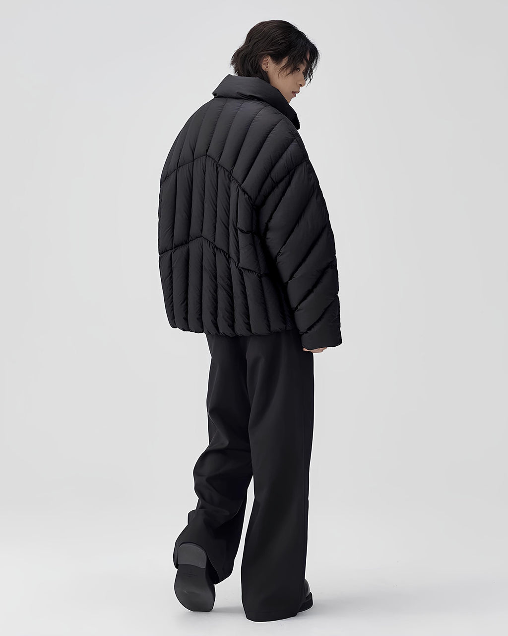 Structured High-Neck Down Quilt Jacket koku0121