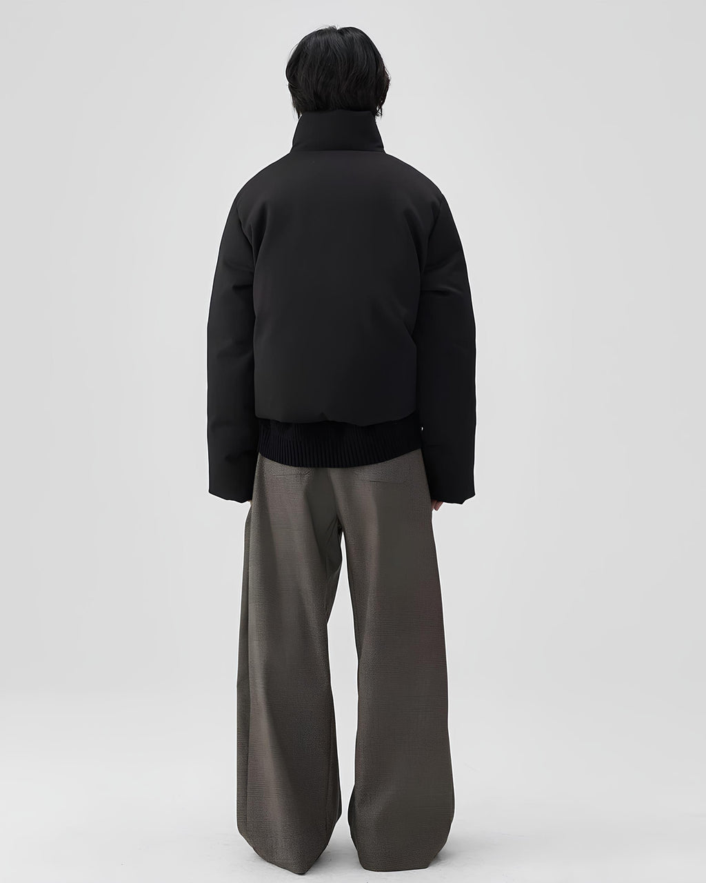 Structured High-Neck Quilted Down Jacket koku0122