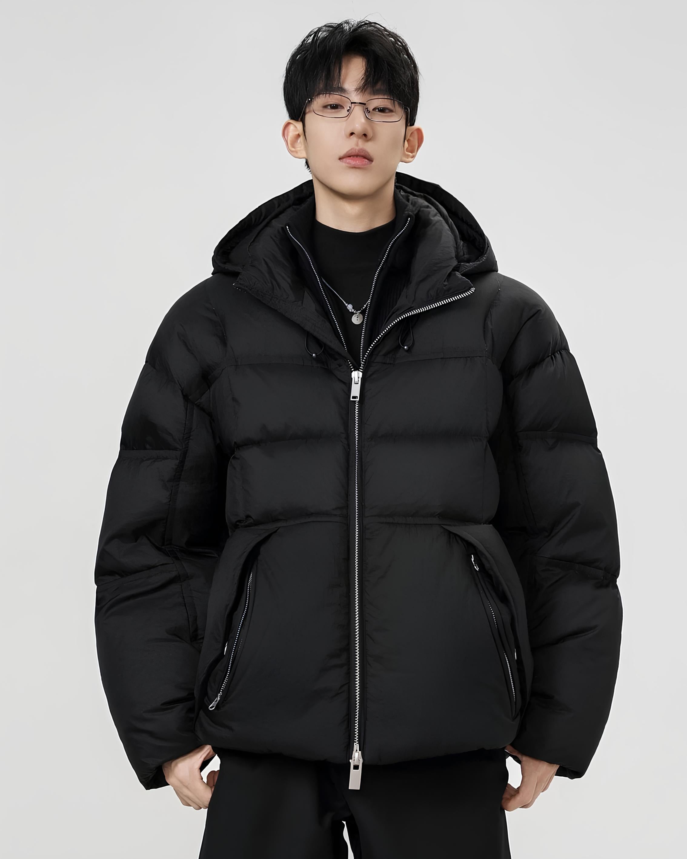 Structured Hooded Down Puffer koku0131