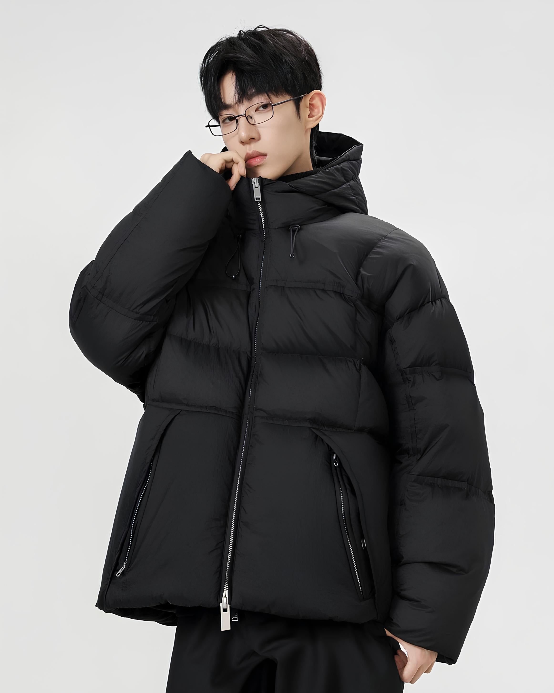 Structured Hooded Down Puffer koku0131