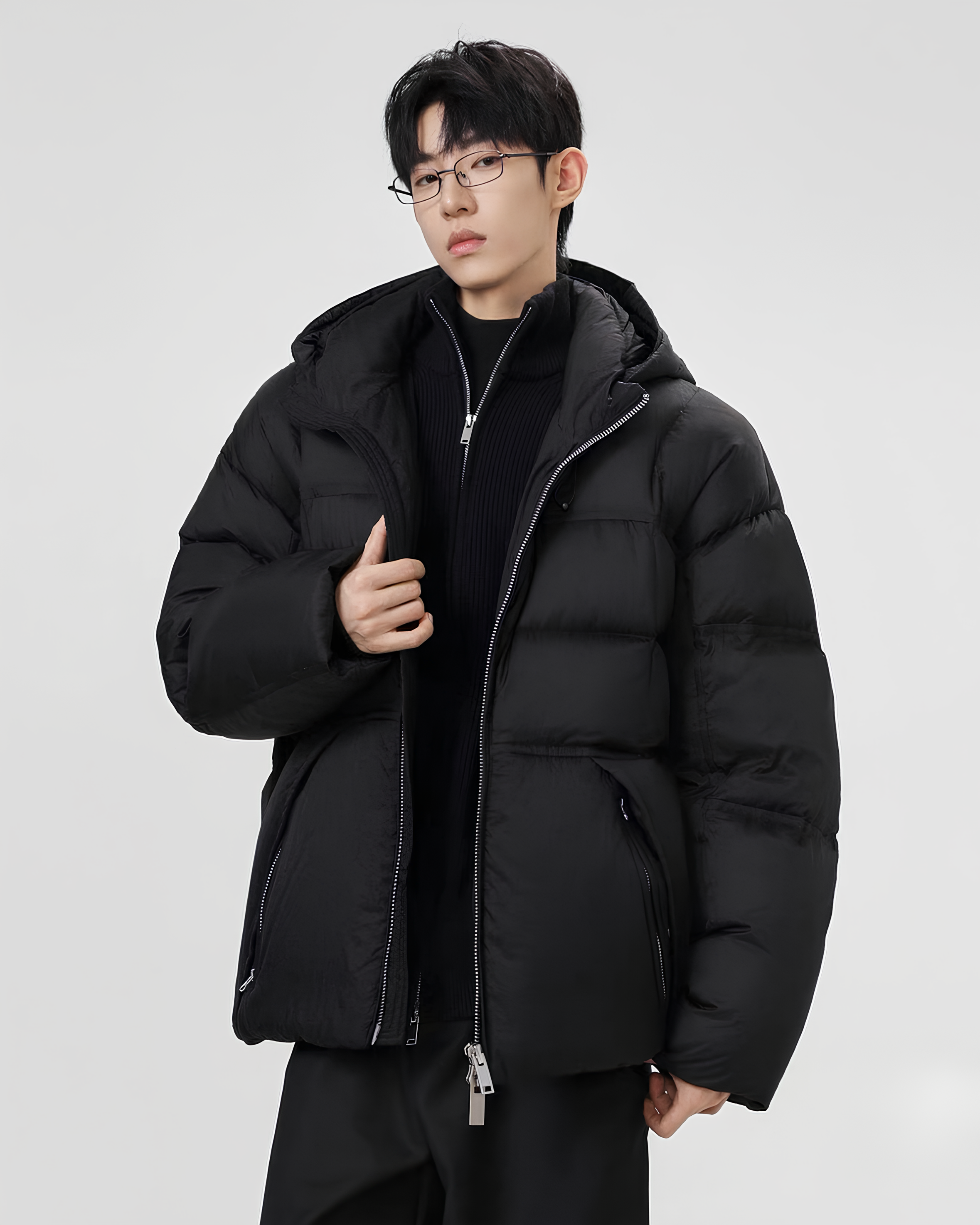 Structured Hooded Down Puffer koku0131