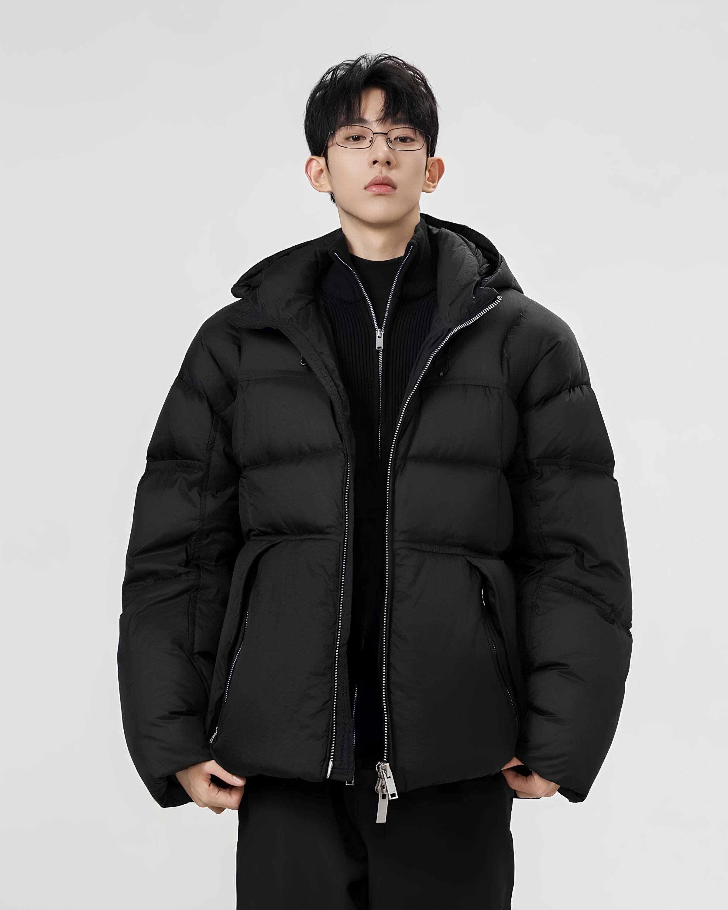 Structured Hooded Down Puffer koku0131