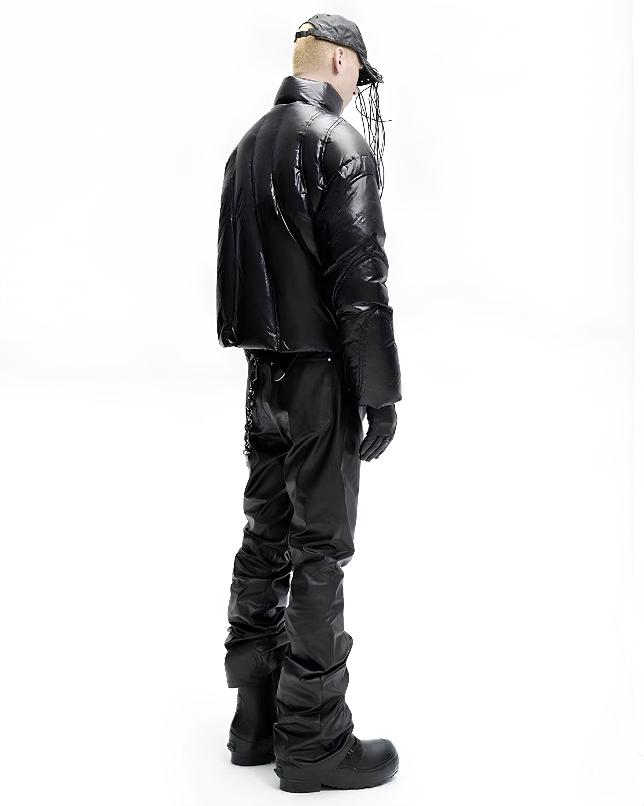 Asymmetric Quilted Puffer Jacket koku0132