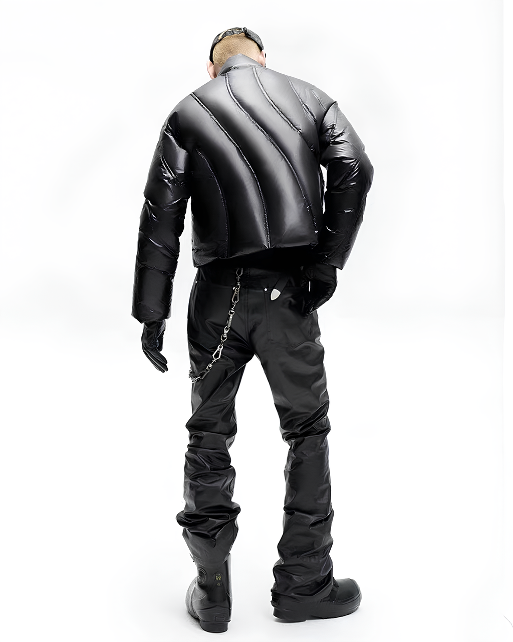 Asymmetric Quilted Puffer Jacket koku0132