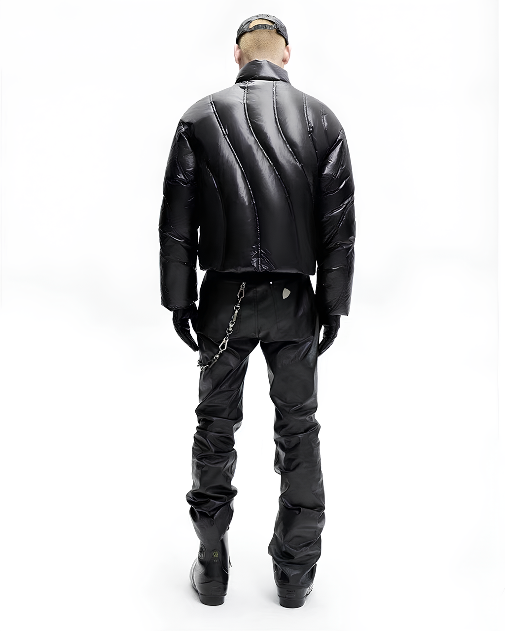 Asymmetric Quilted Puffer Jacket koku0132