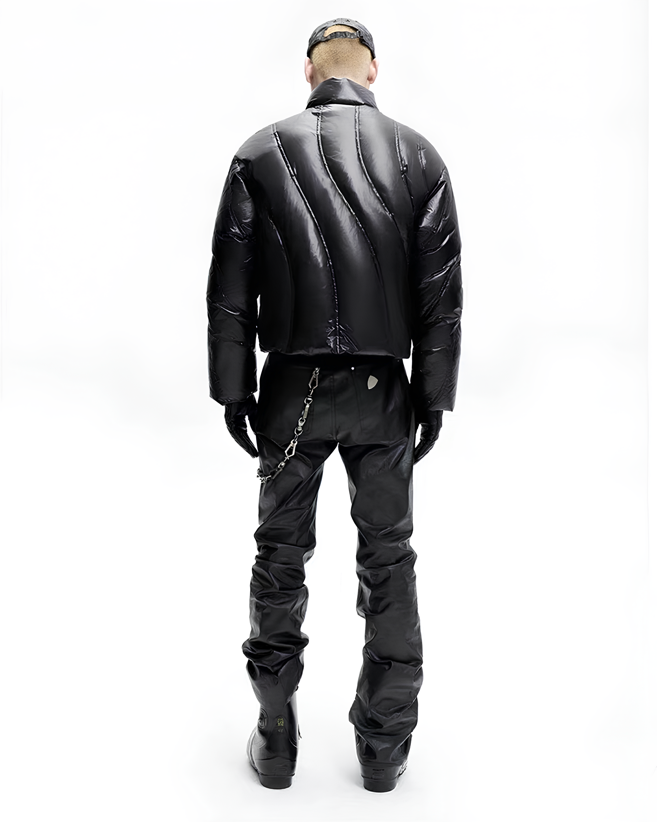Asymmetric Quilted Puffer Jacket koku0132