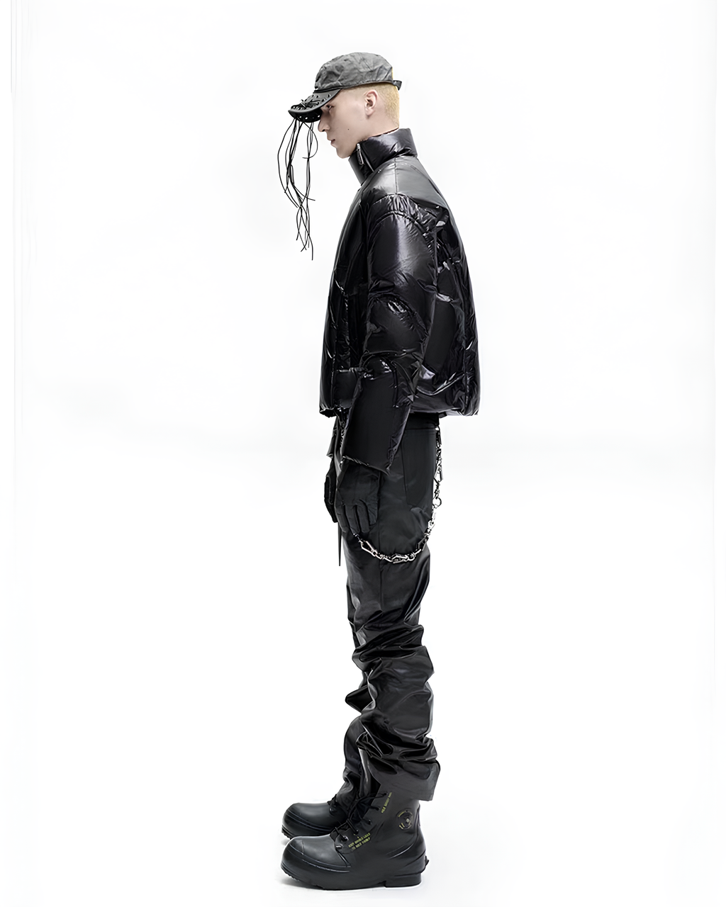 Asymmetric Quilted Puffer Jacket koku0132