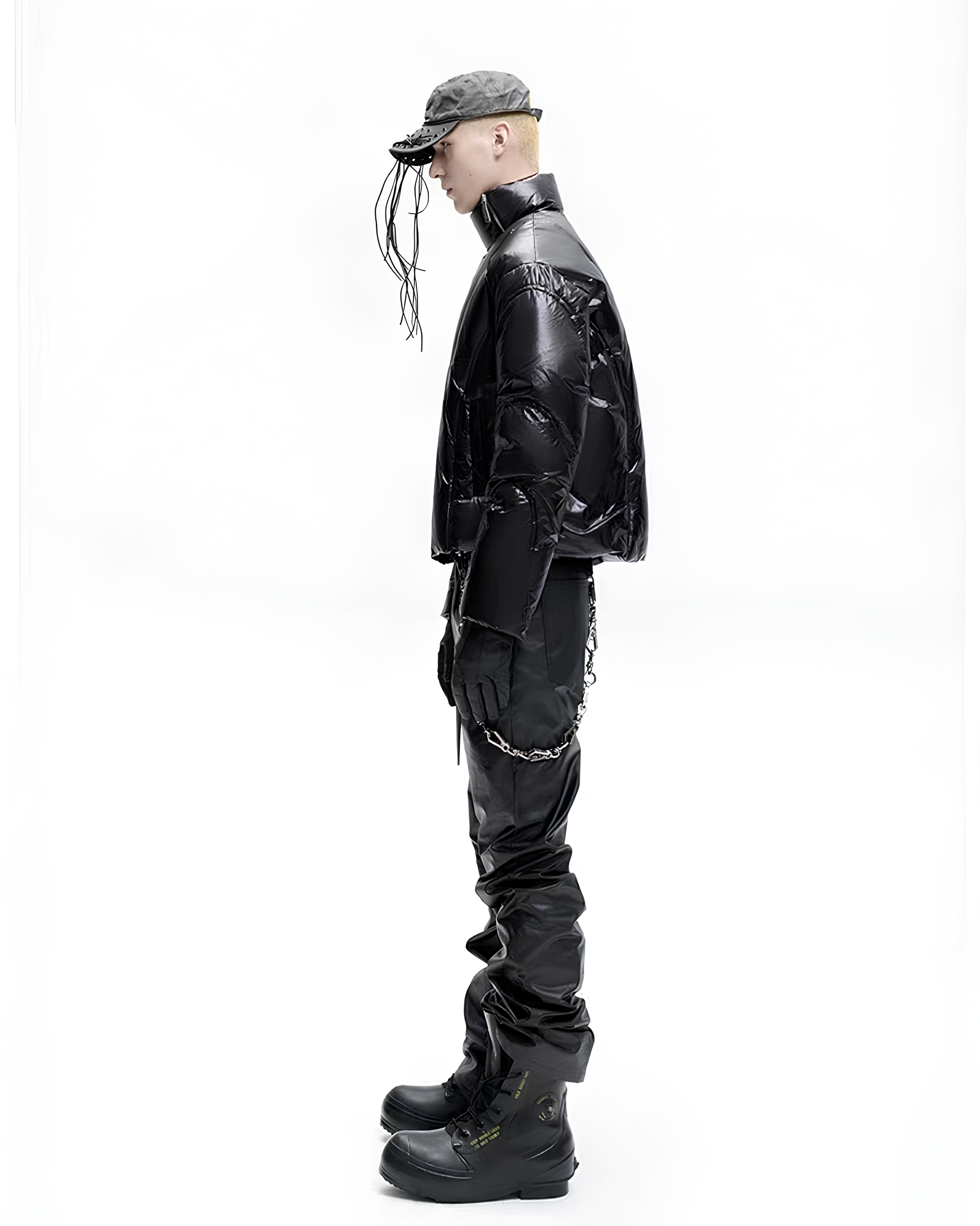 Asymmetric Quilted Puffer Jacket koku0132