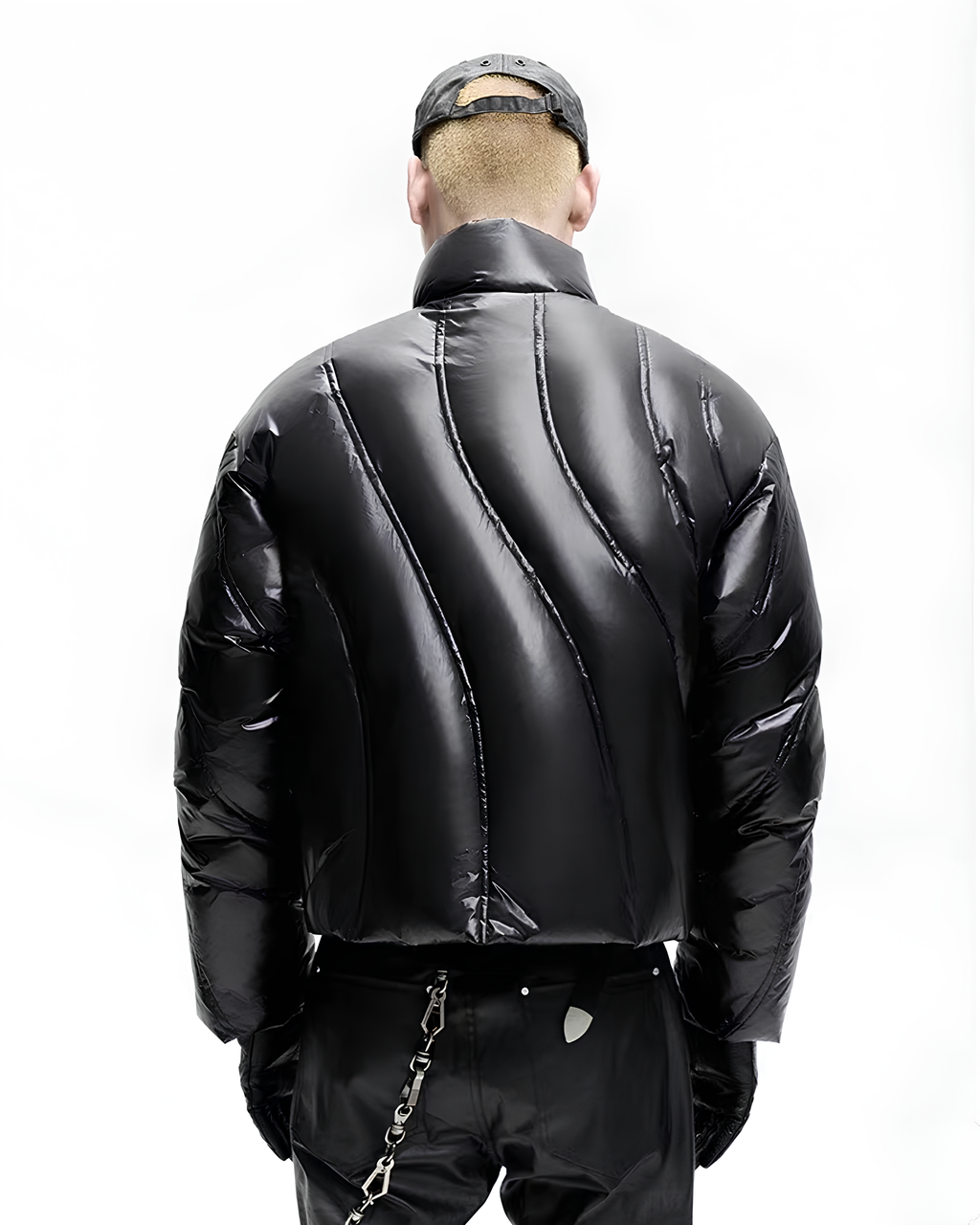 Asymmetric Quilted Puffer Jacket koku0132