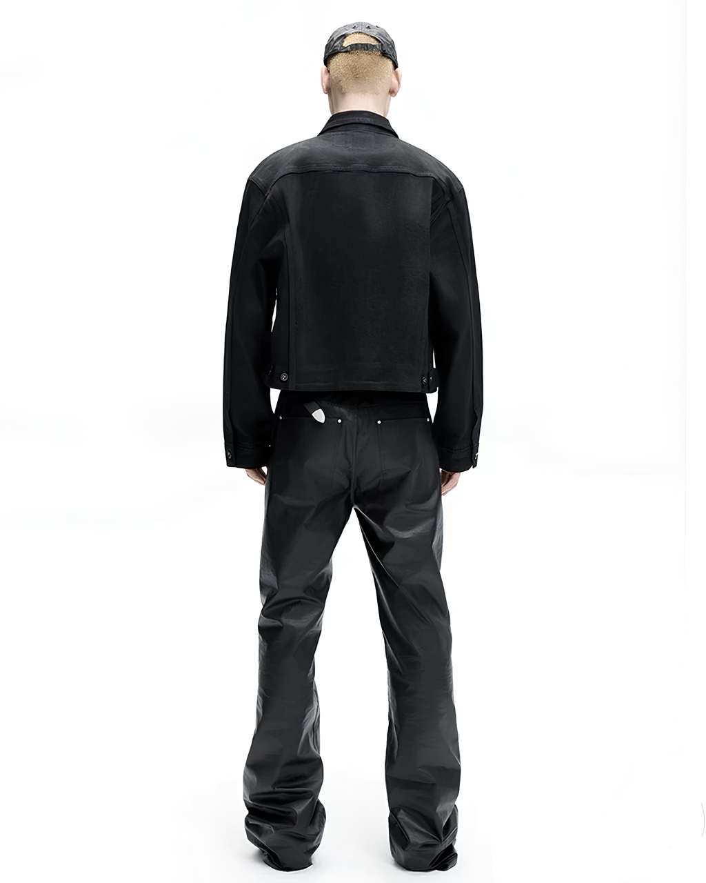 Coated Cotton Flared Trousers koku0133