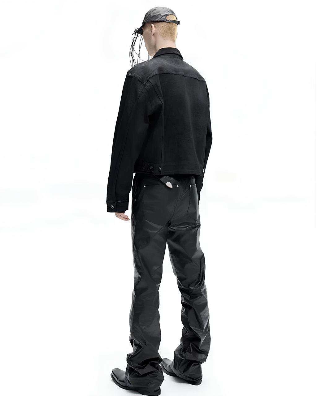 Coated Cotton Flared Trousers koku0133