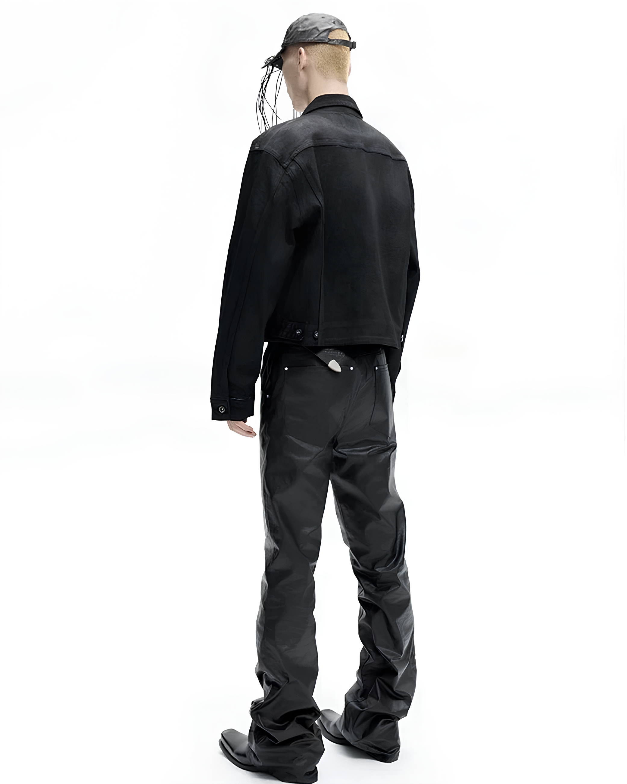 Coated Cotton Flared Trousers koku0133