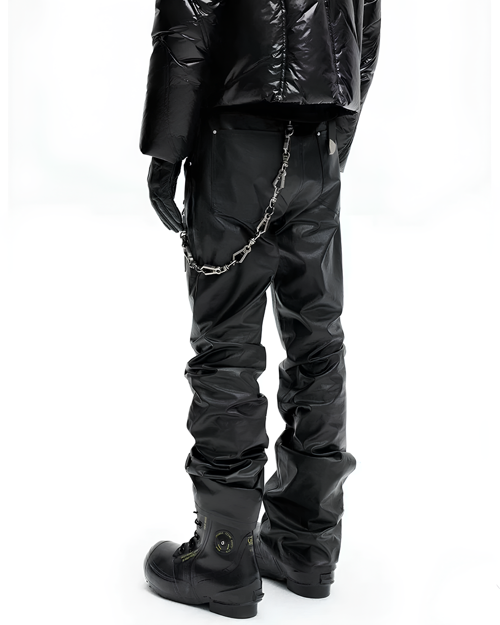 Coated Cotton Flared Trousers koku0133