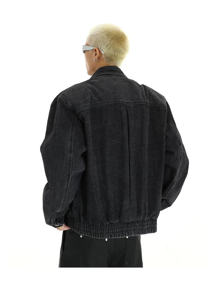 MEBXX Black Denim Studded Jacket koku0001
