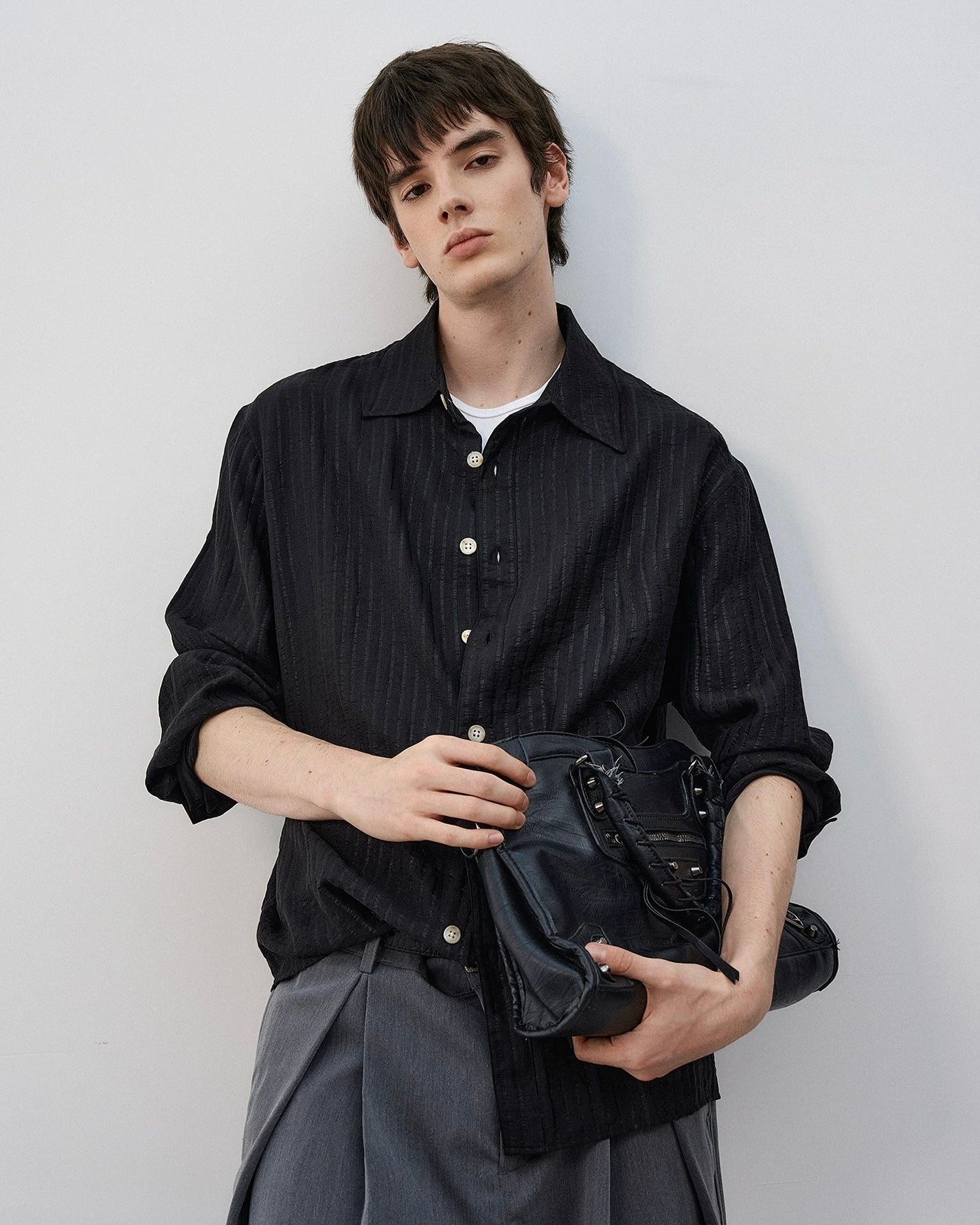 MaxDstr Striped Regular Collar Shirt koku0005