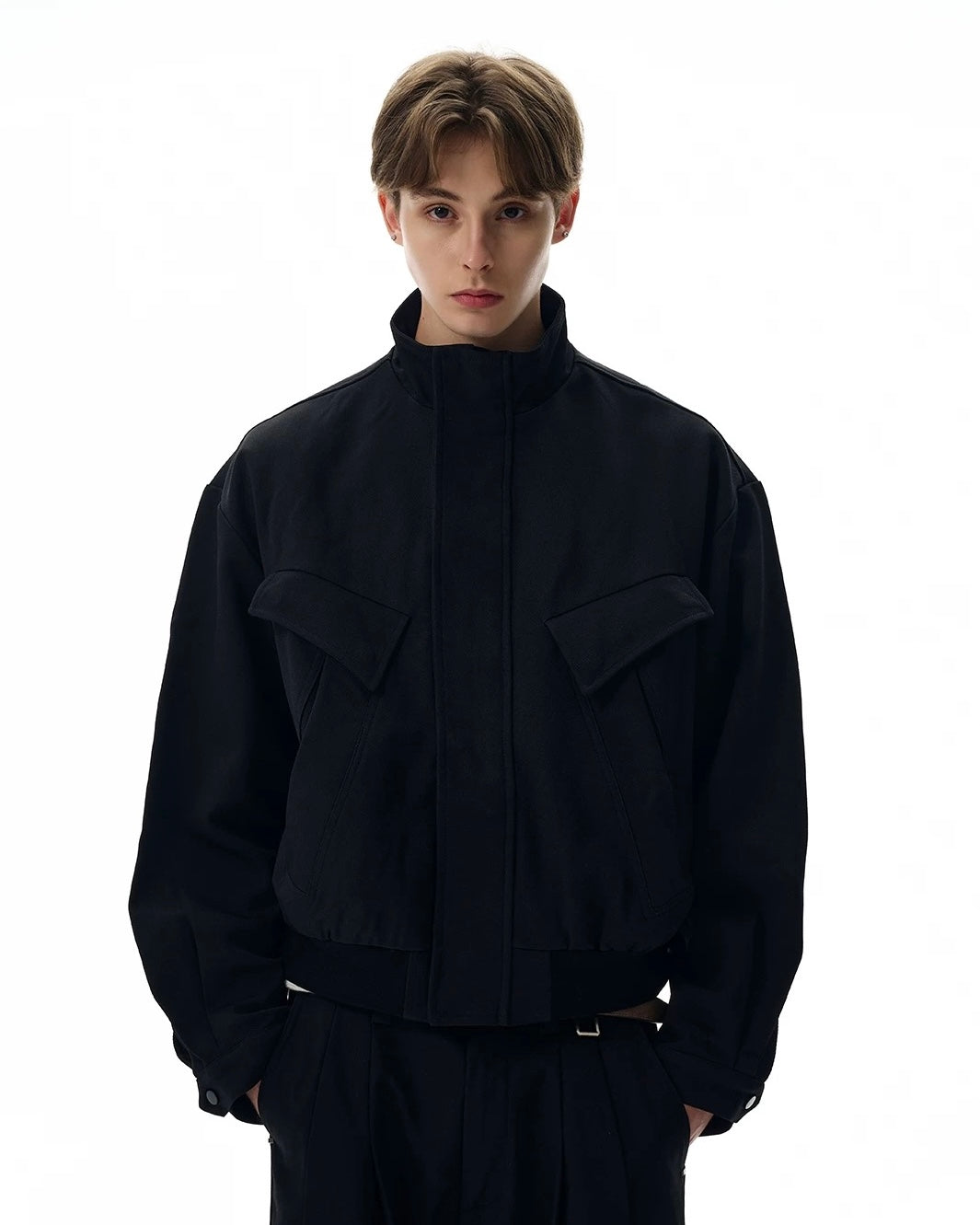 A PUEE Zip Up Short Length Blouson koku0008
