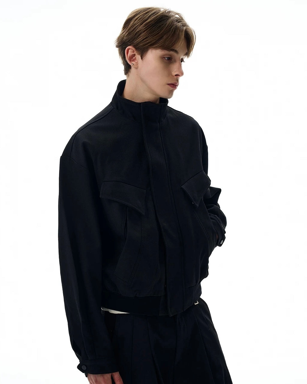 A PUEE Zip Up Short Length Blouson koku0008