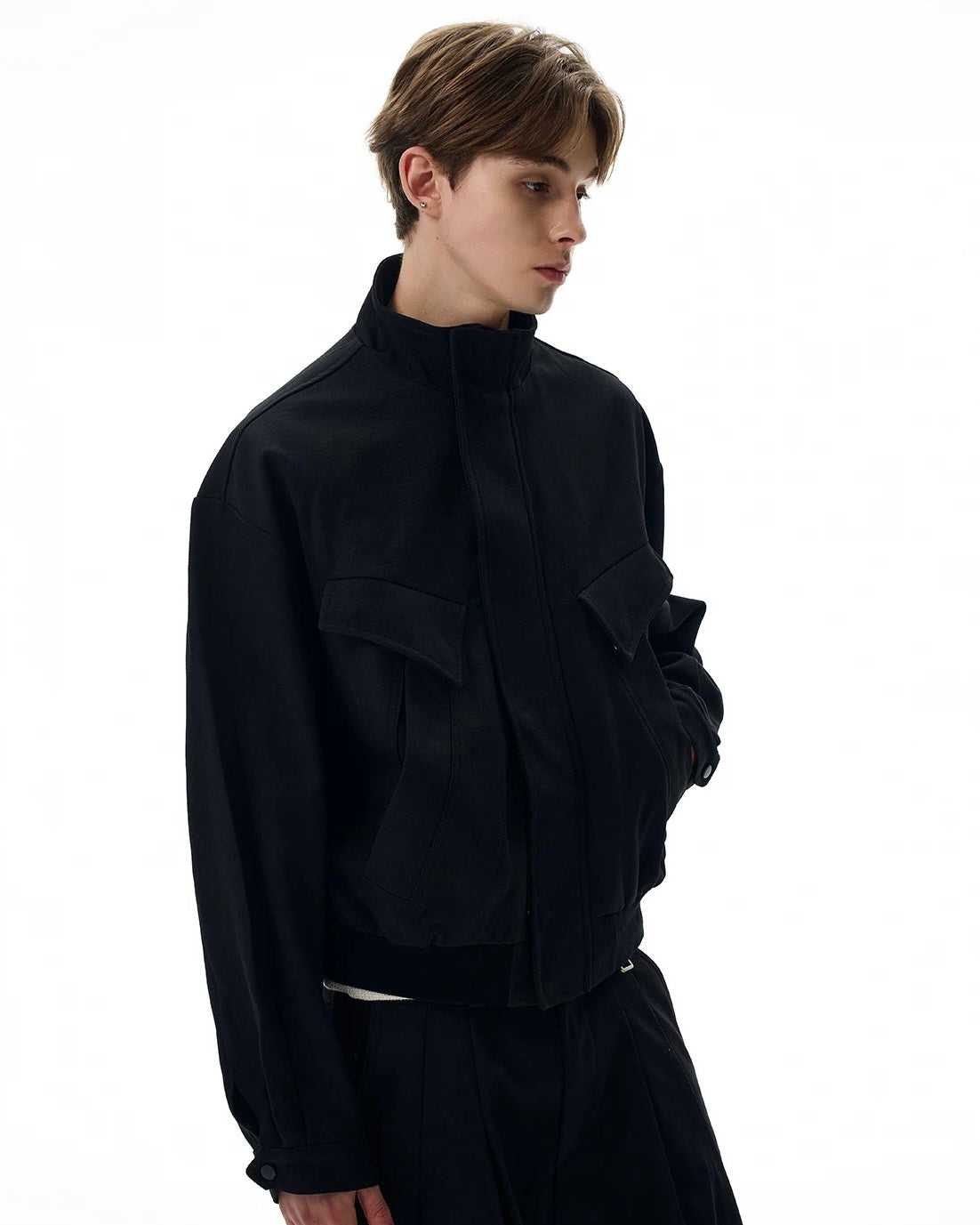 A PUEE Zip Up Short Length Blouson koku0008