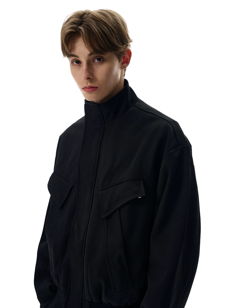 A PUEE Zip Up Short Length Blouson koku0008
