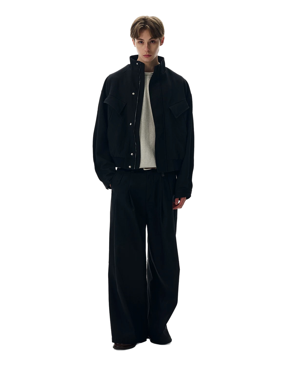 A PUEE Zip Up Short Length Blouson koku0008