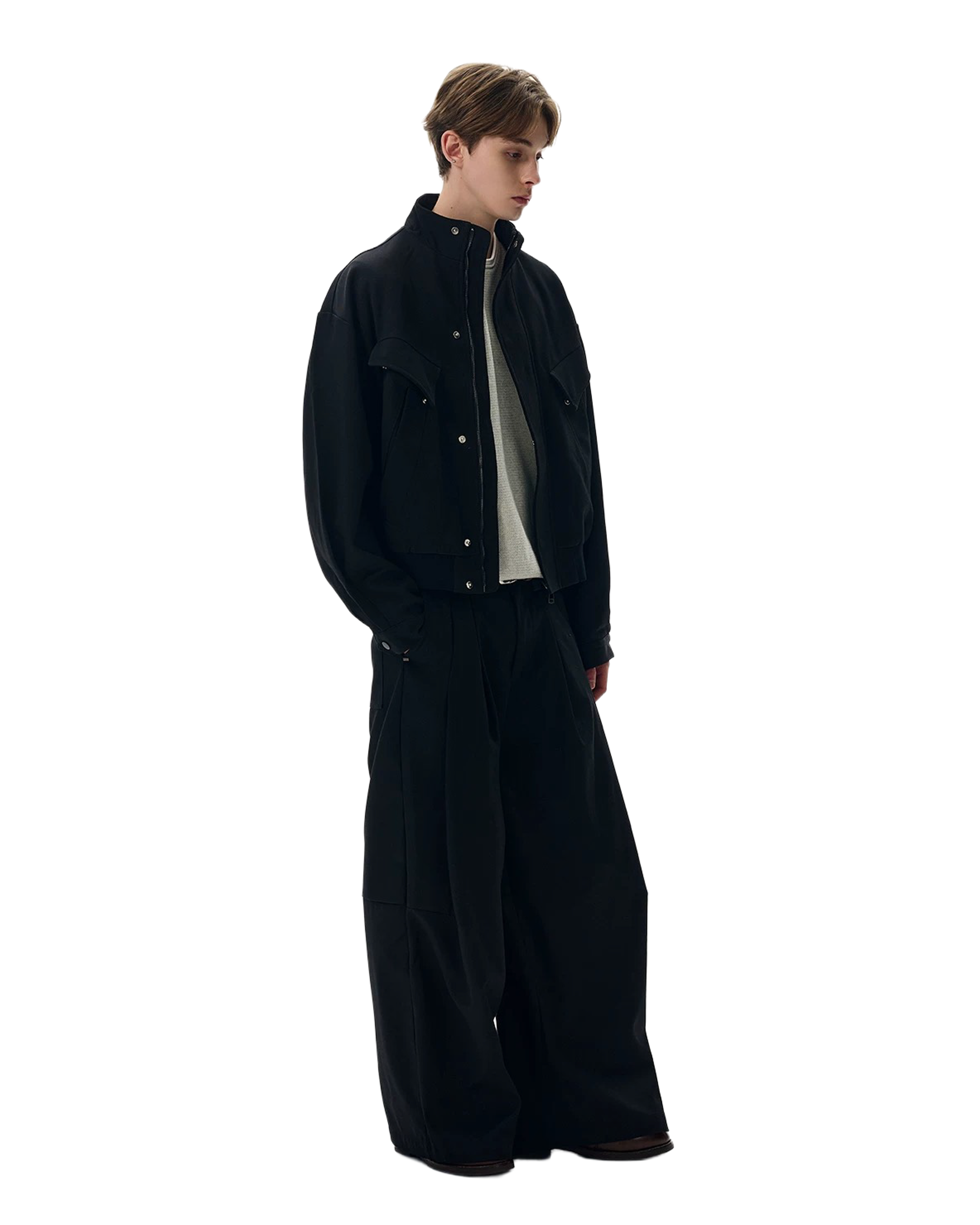 A PUEE Zip Up Short Length Blouson koku0008