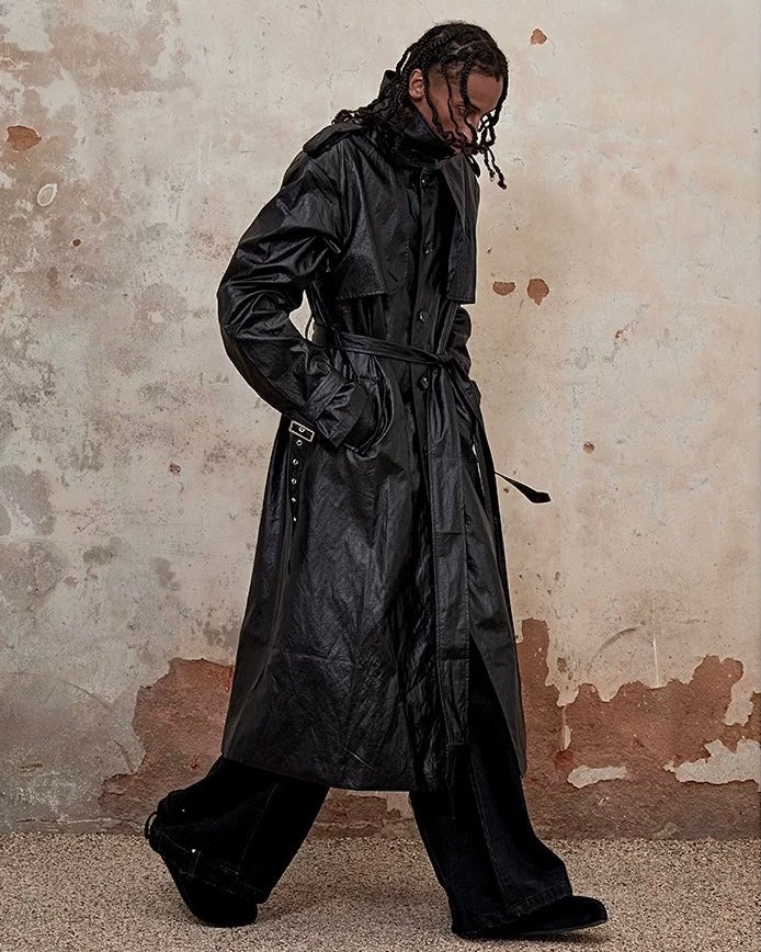 TRIANGLE PROJECT PU Coated Trench Coat koku0011