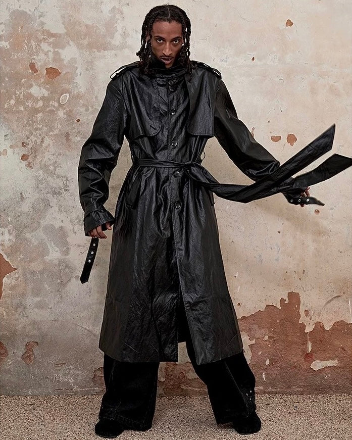 TRIANGLE PROJECT PU Coated Trench Coat koku0011