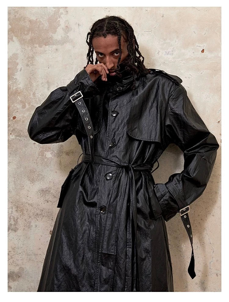 TRIANGLE PROJECT PU Coated Trench Coat koku0011