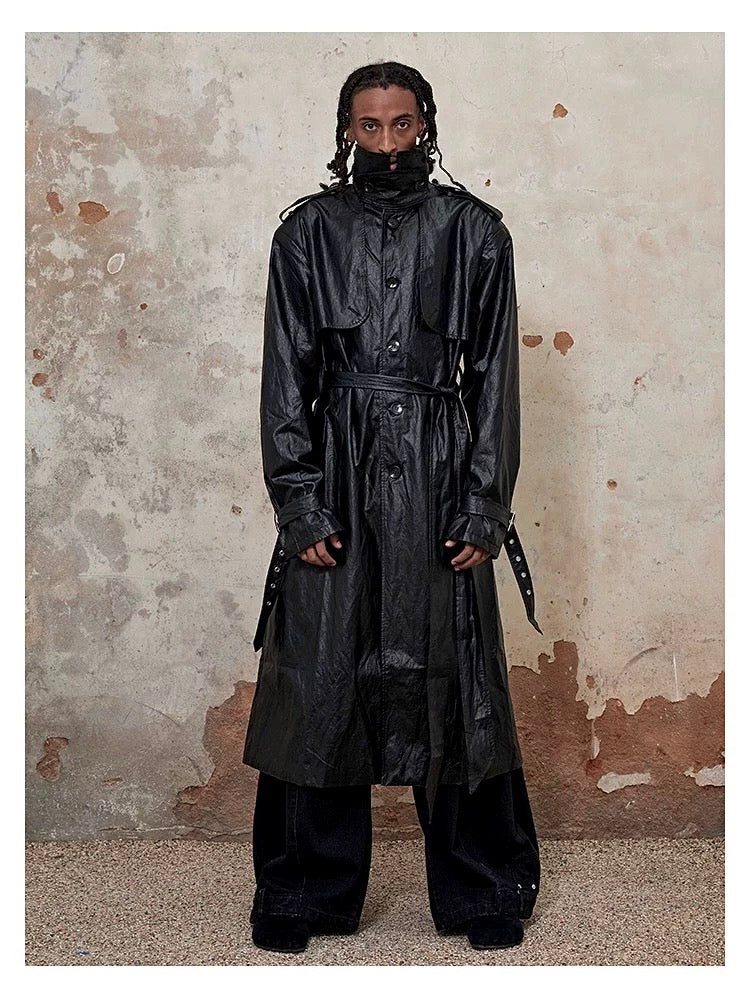TRIANGLE PROJECT PU Coated Trench Coat koku0011