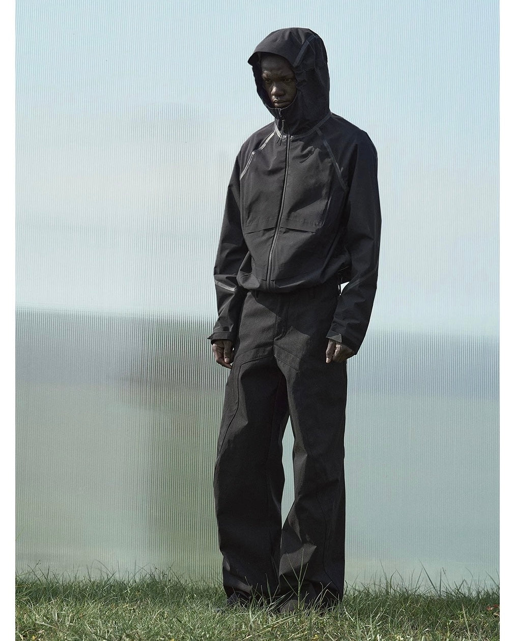 BEVAN UP Zip-Up Hooded Waterproof Jacket koku0013