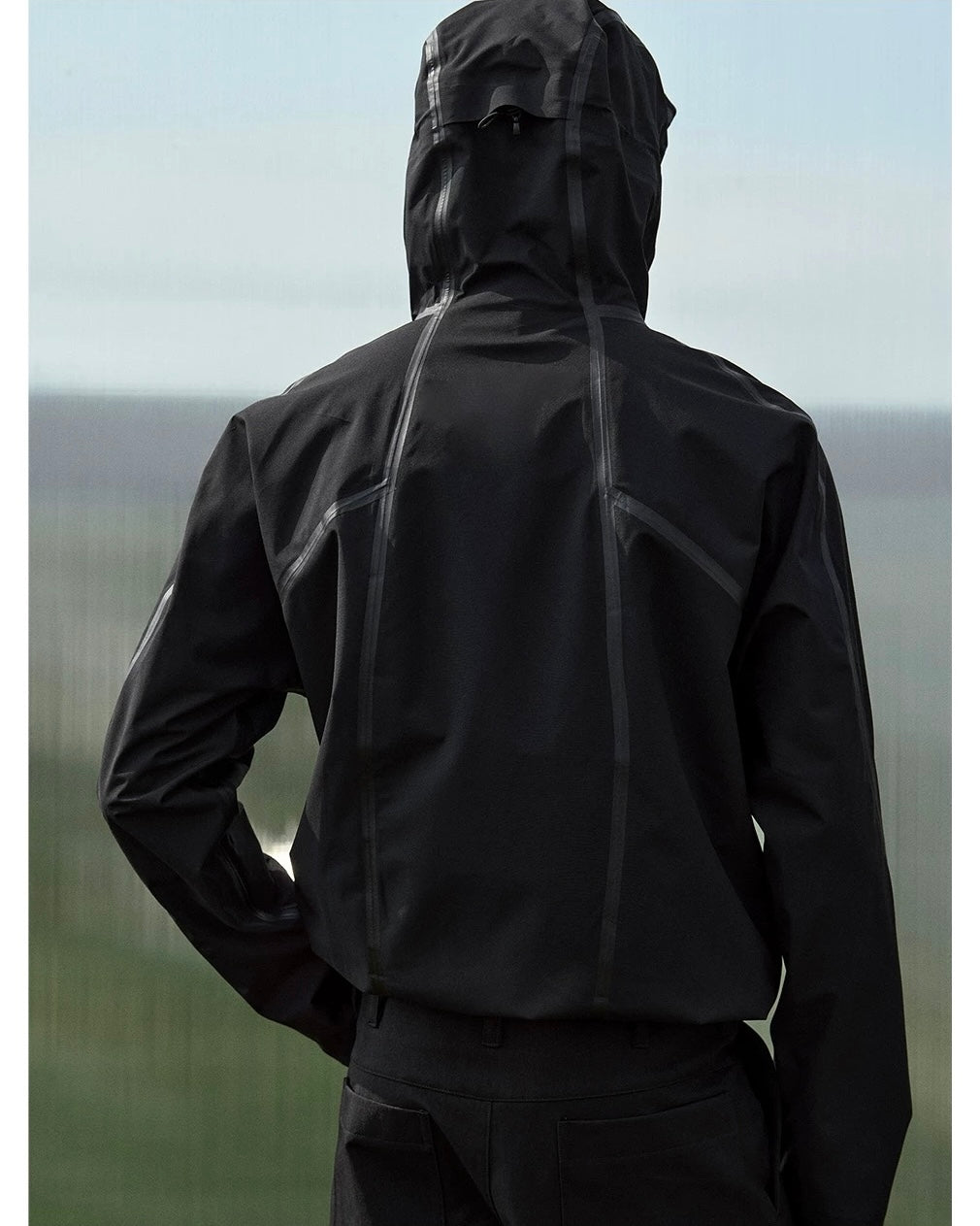BEVAN UP Zip-Up Hooded Waterproof Jacket koku0013